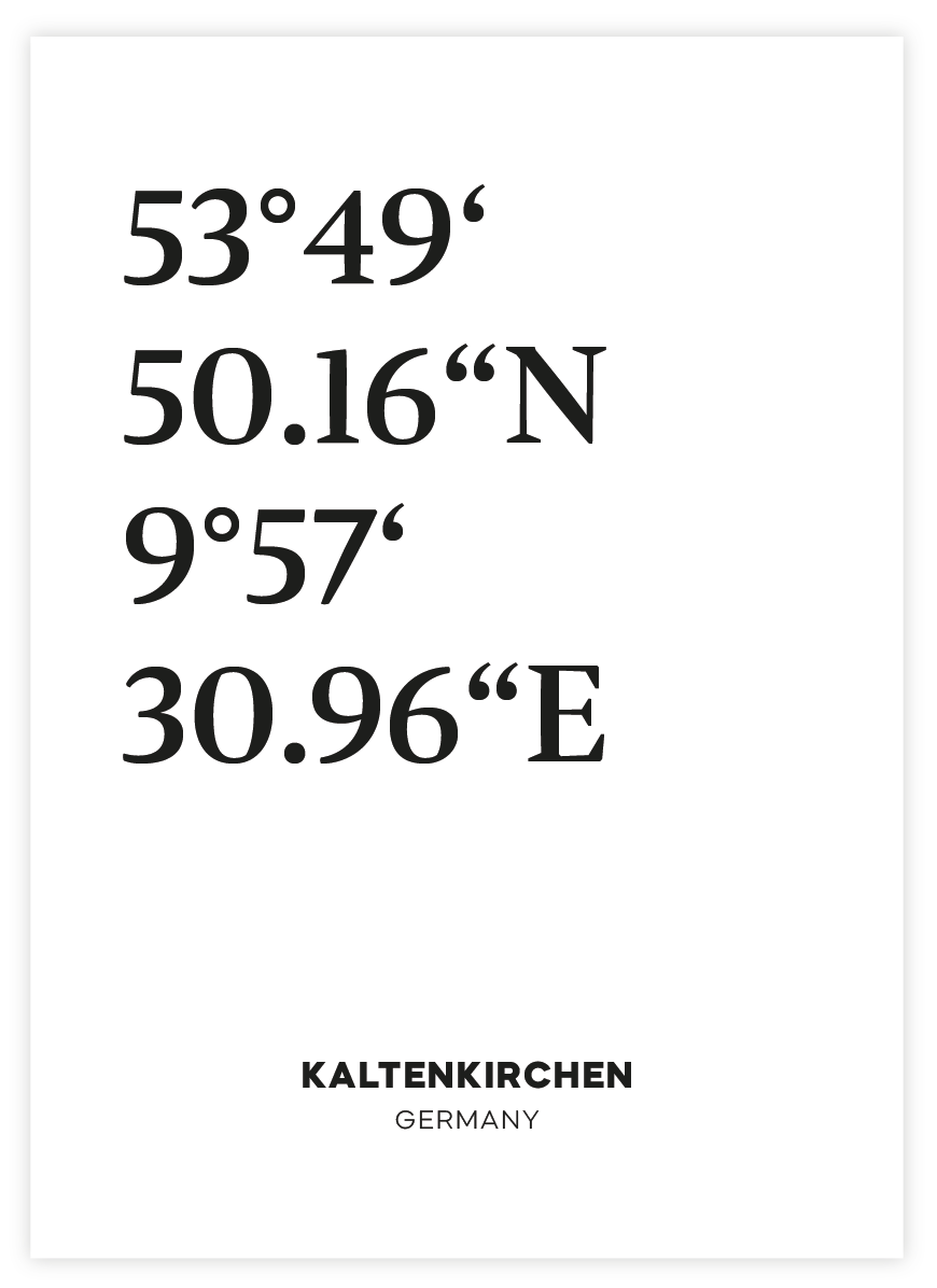 Koordinaten Poster
