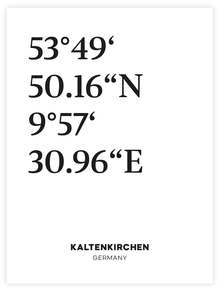 Koordinaten Poster