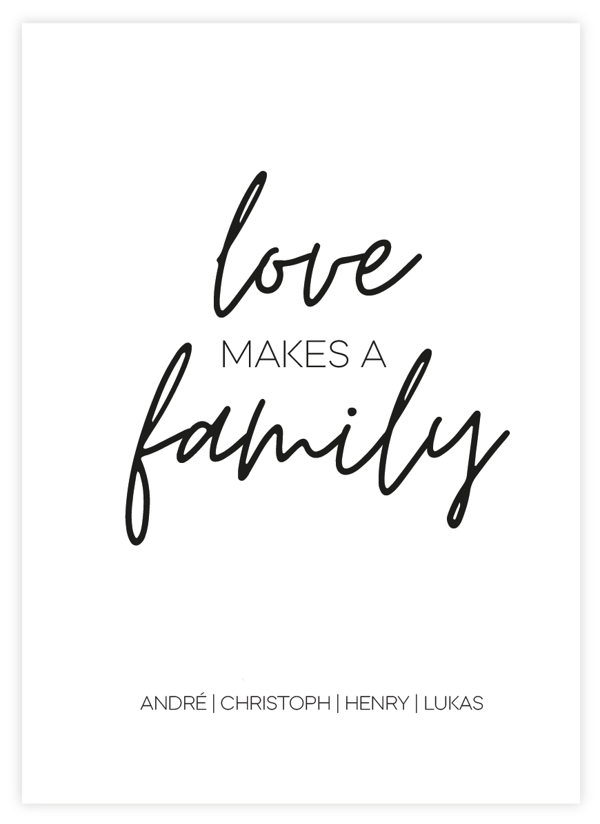 Love Makes A Family Poster