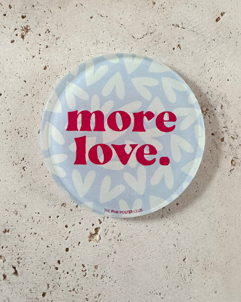 More Love hellblau-creme Untersetzer aus Acryl