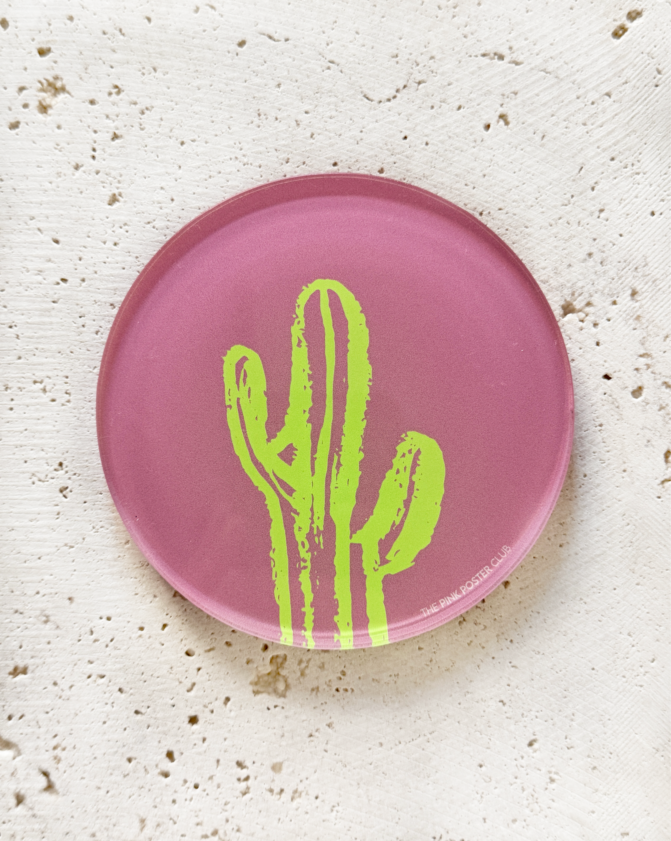 Cactus Neon Untersetzer aus Acryl