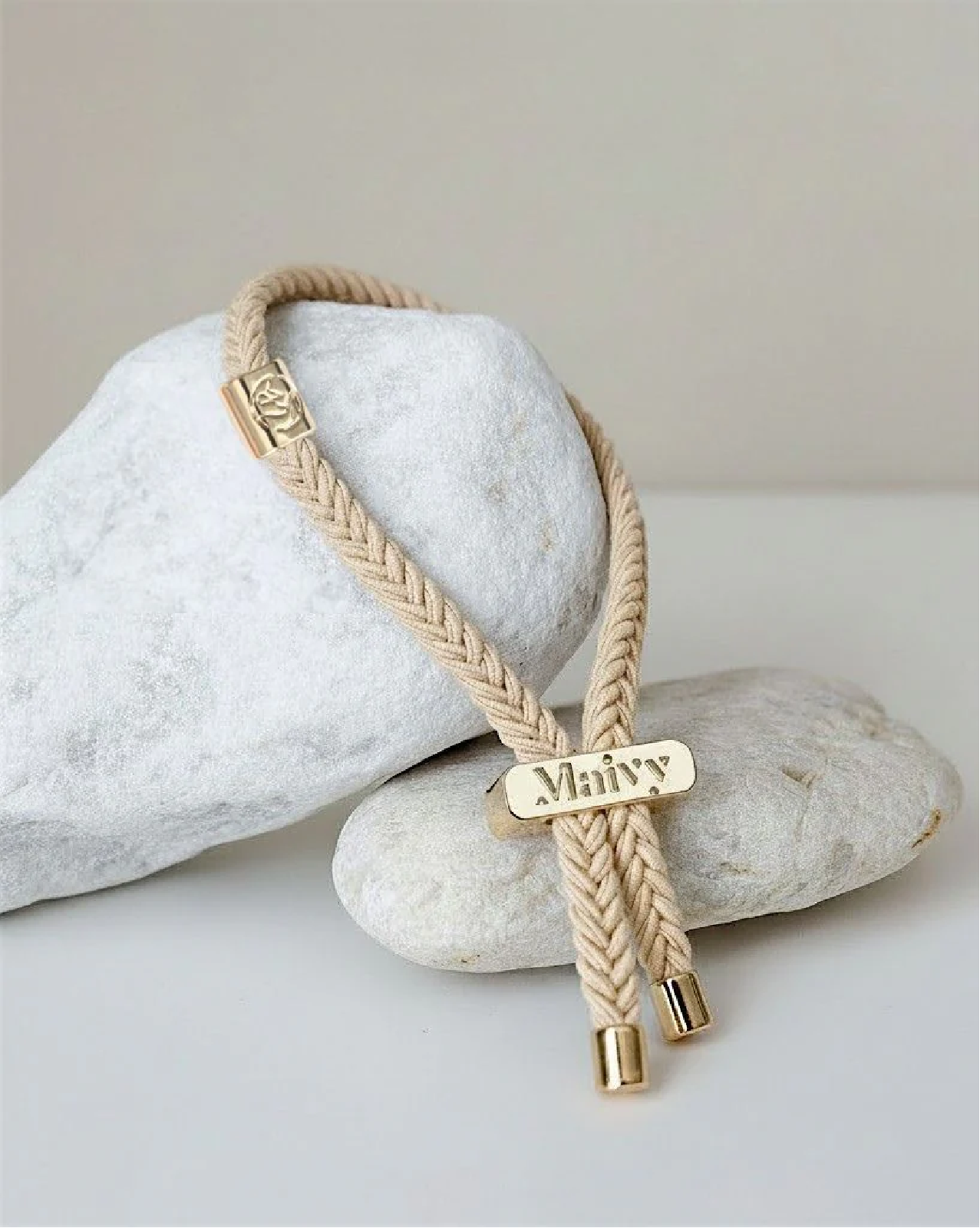 Maivy Haarband Sandy Beige & Gold