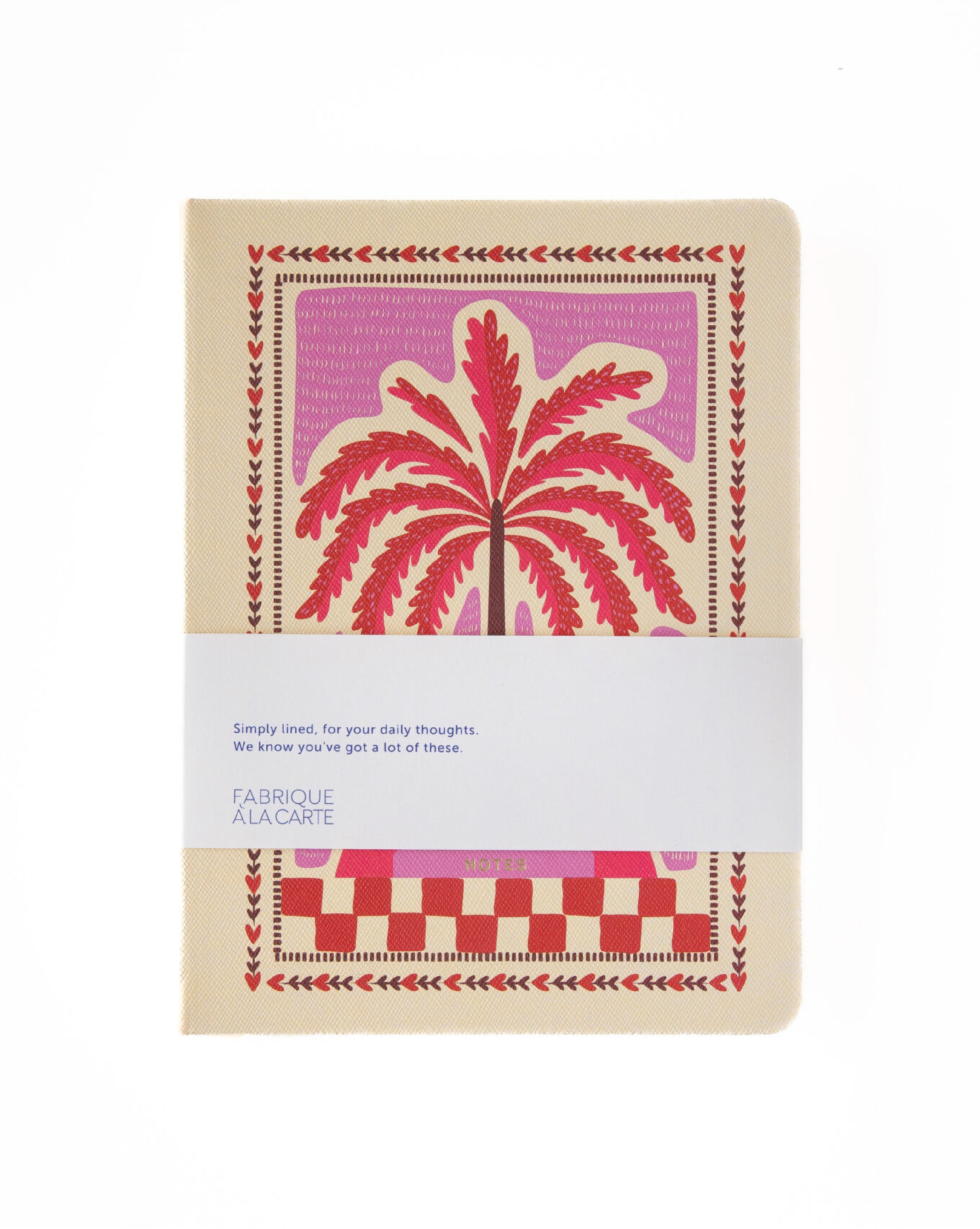 A-Journal Notebook Palmtree Pink
