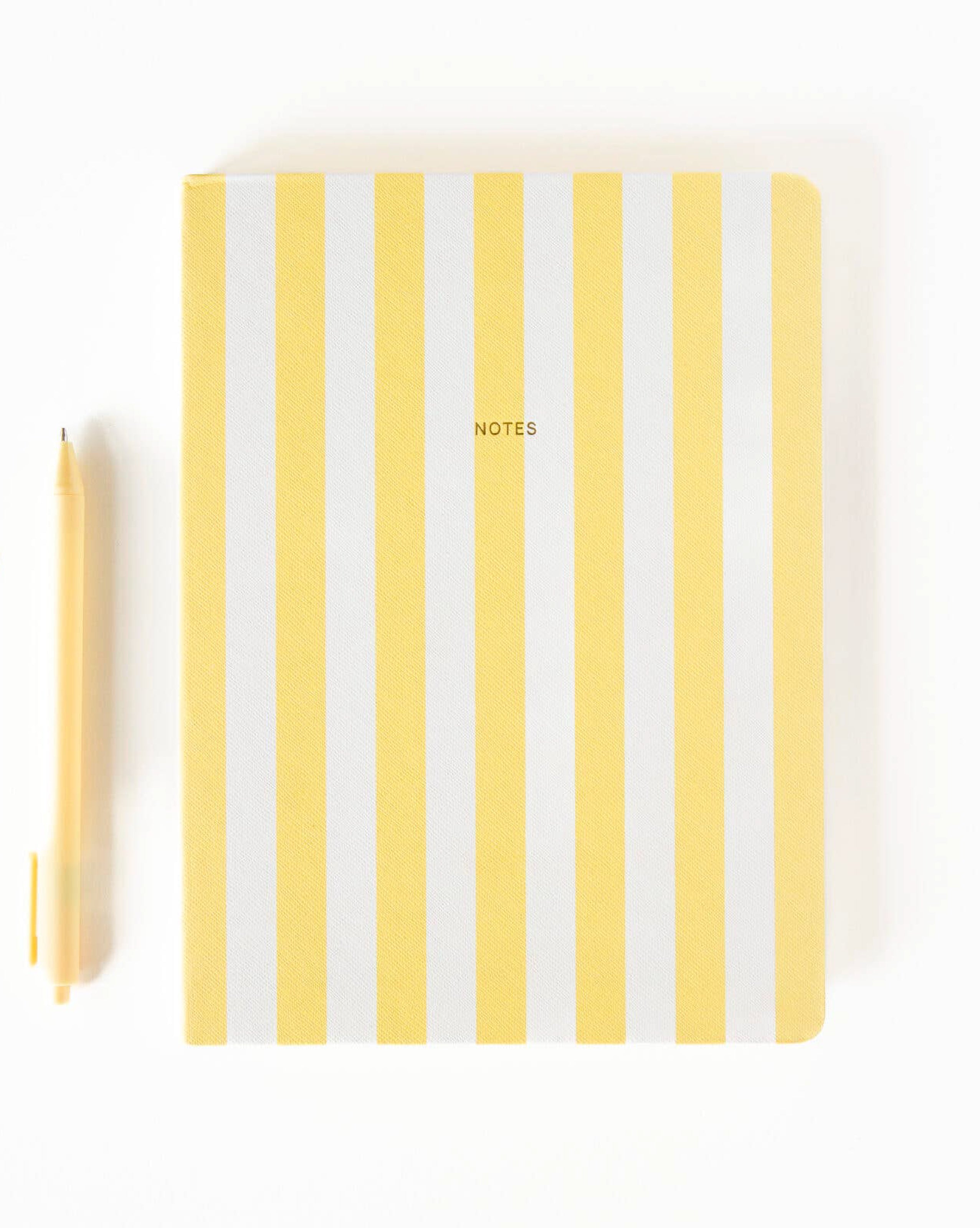 A-Journal Notebook Stripes Yellow