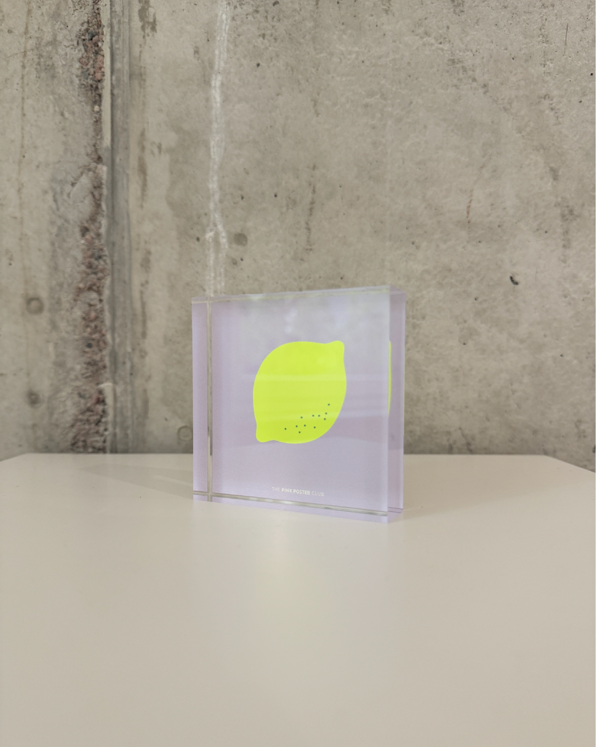 Lemon Neon Acrylblock