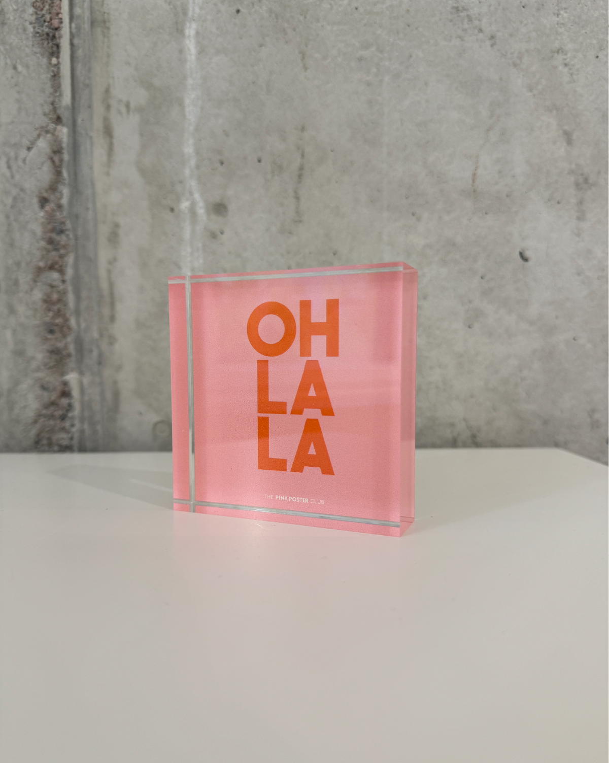 Oh La La Neon Acrylblock