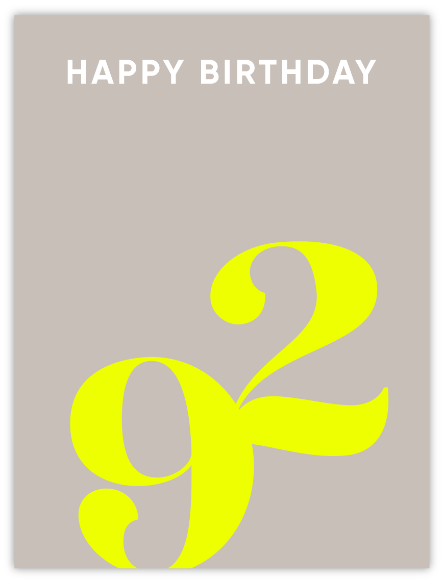 Happy Birthday Neongelb Poster