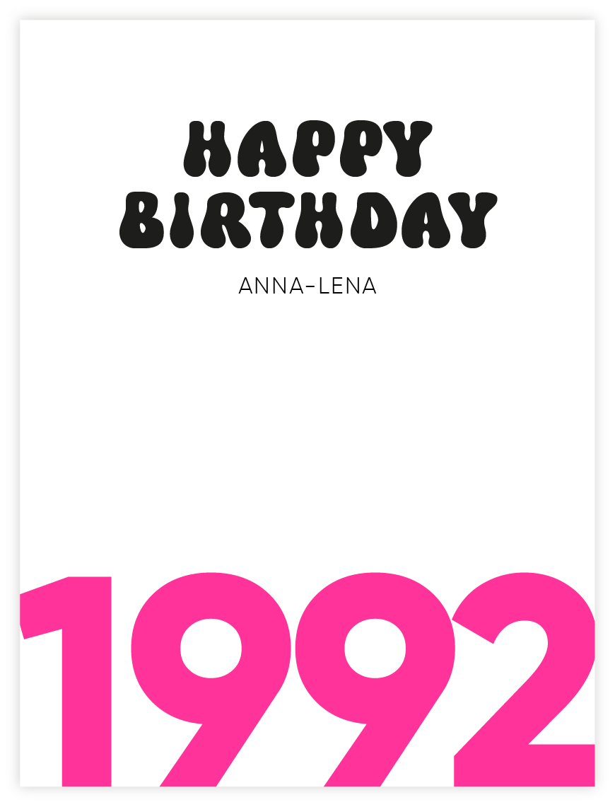 Happy Birthday Neonpink Poster