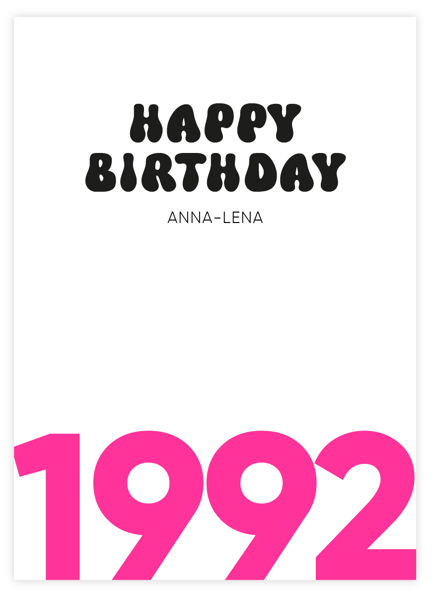 Happy Birthday Neonpink Poster