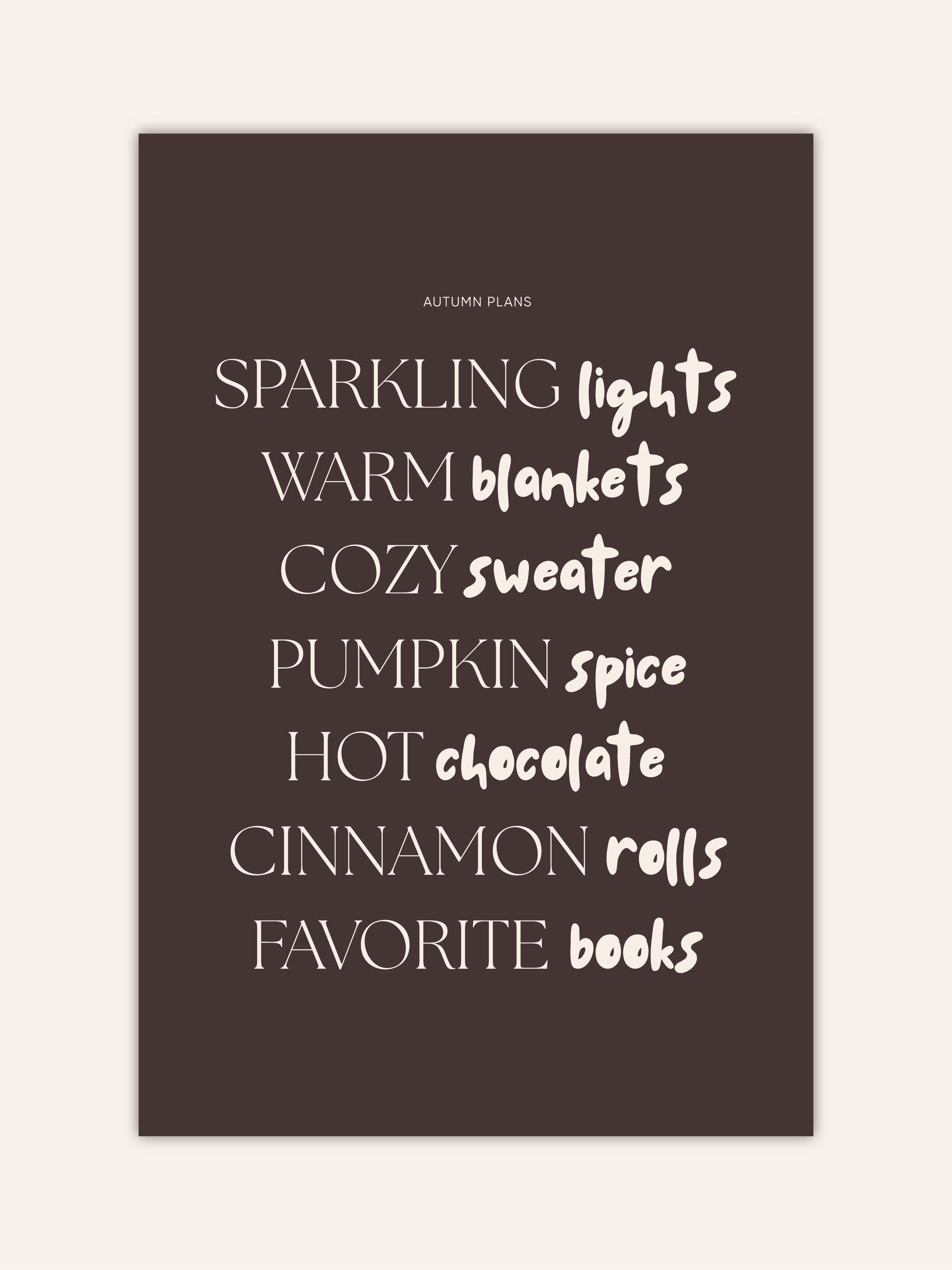 Autumn Plans Poster
