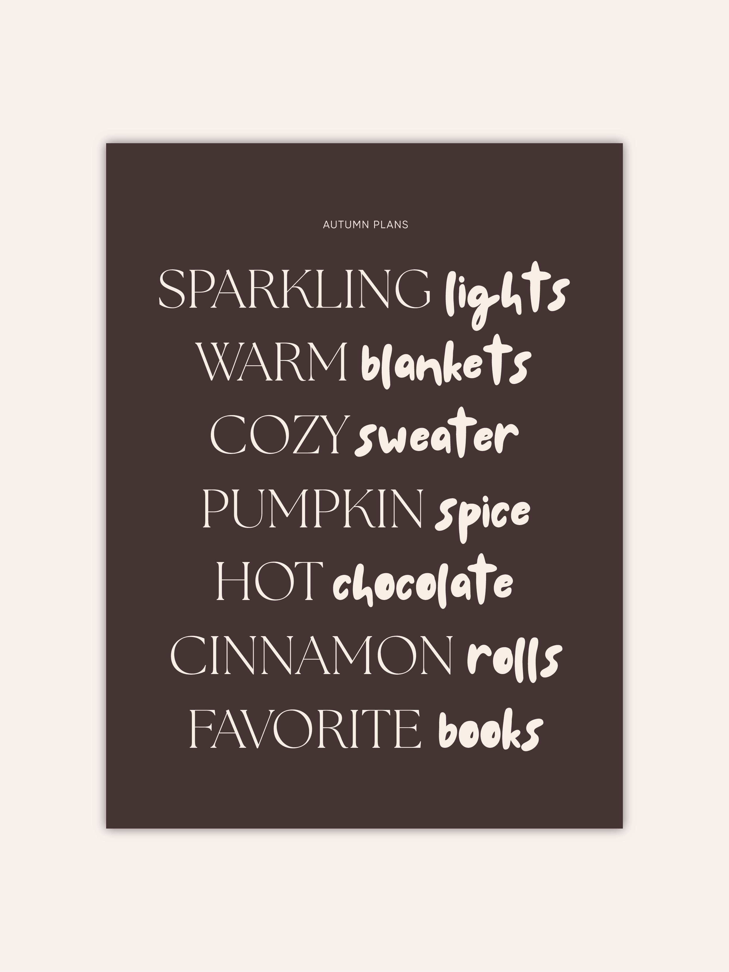Autumn Plans Poster