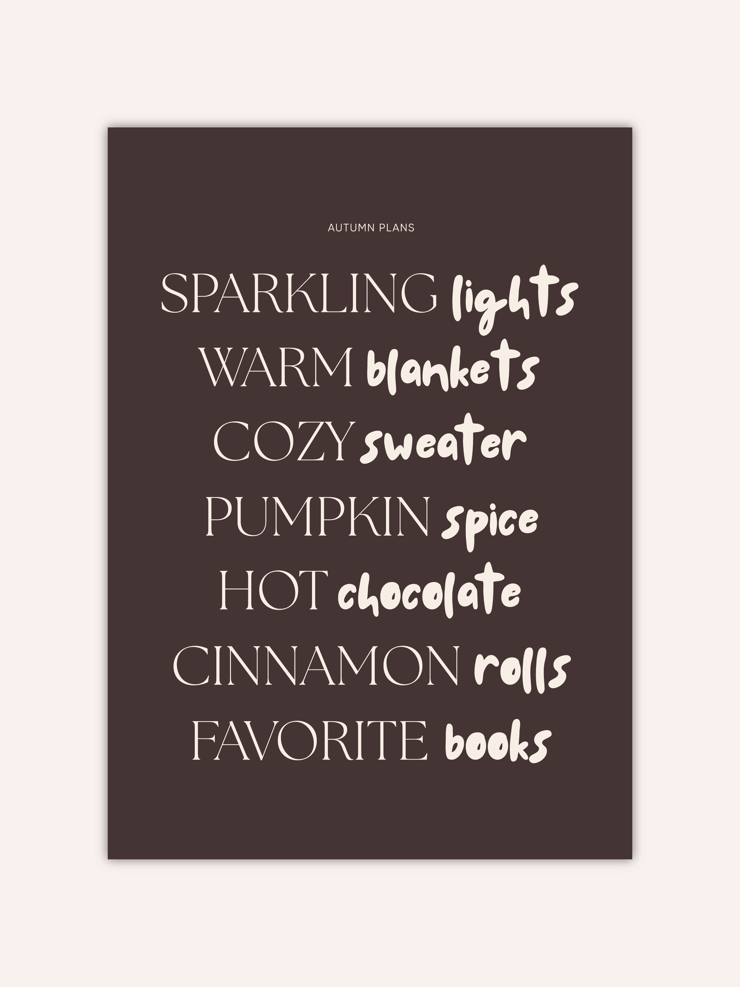 Autumn Plans Poster