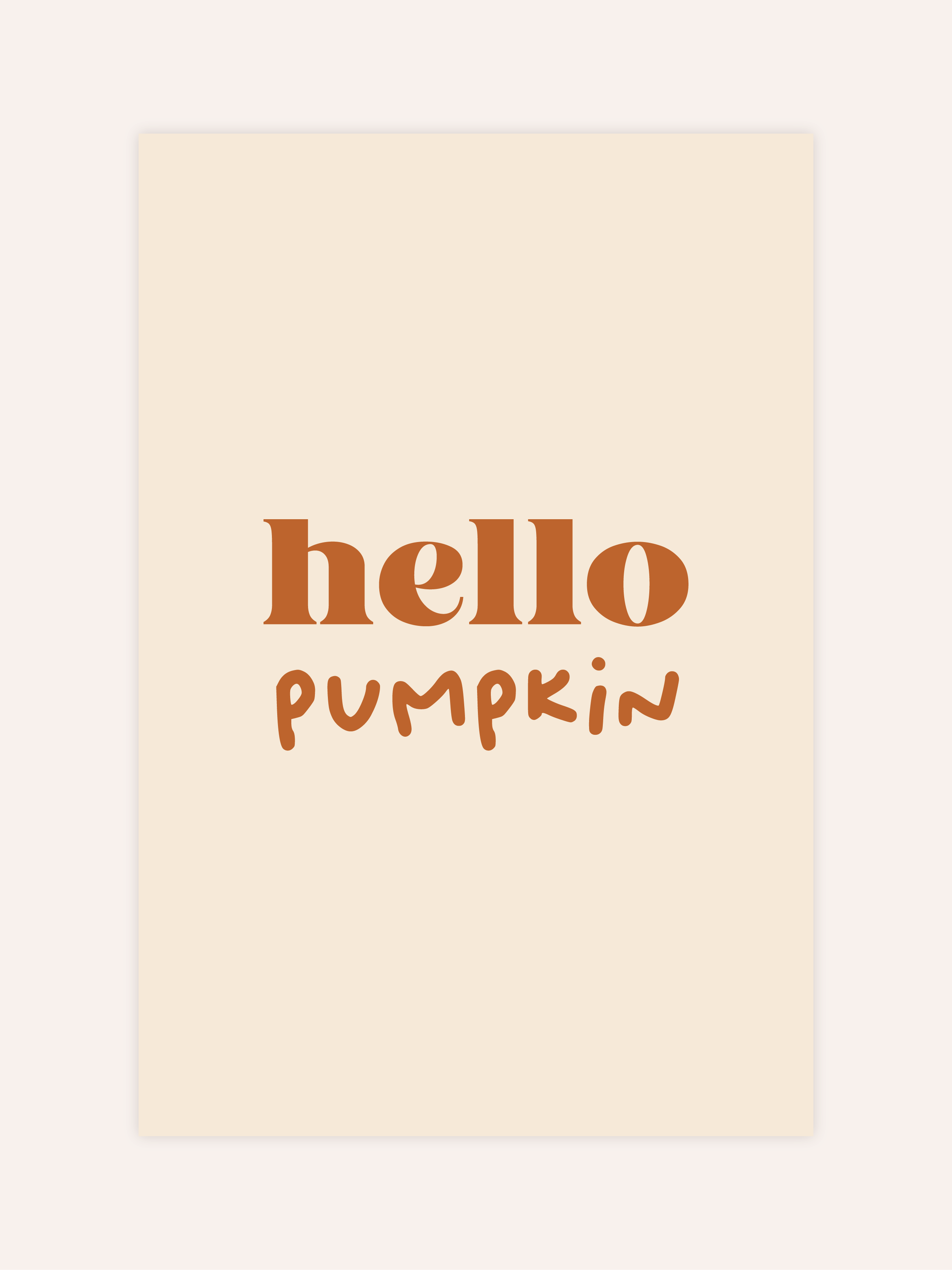 Hello Pumpkin Poster