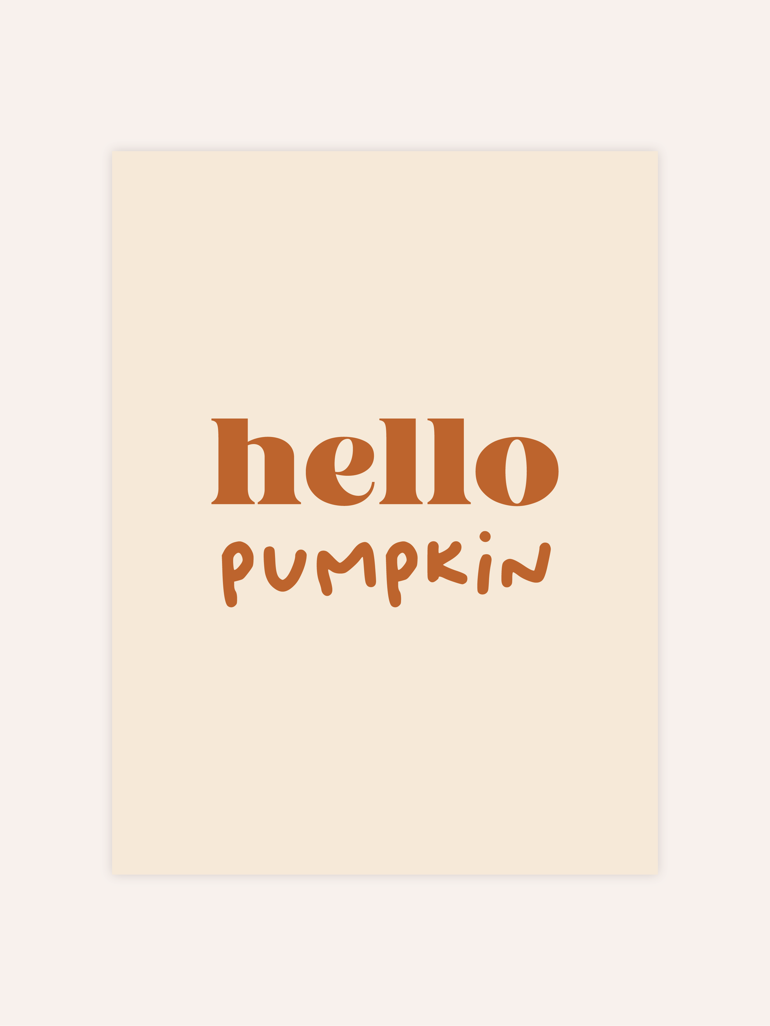 Hello Pumpkin Poster