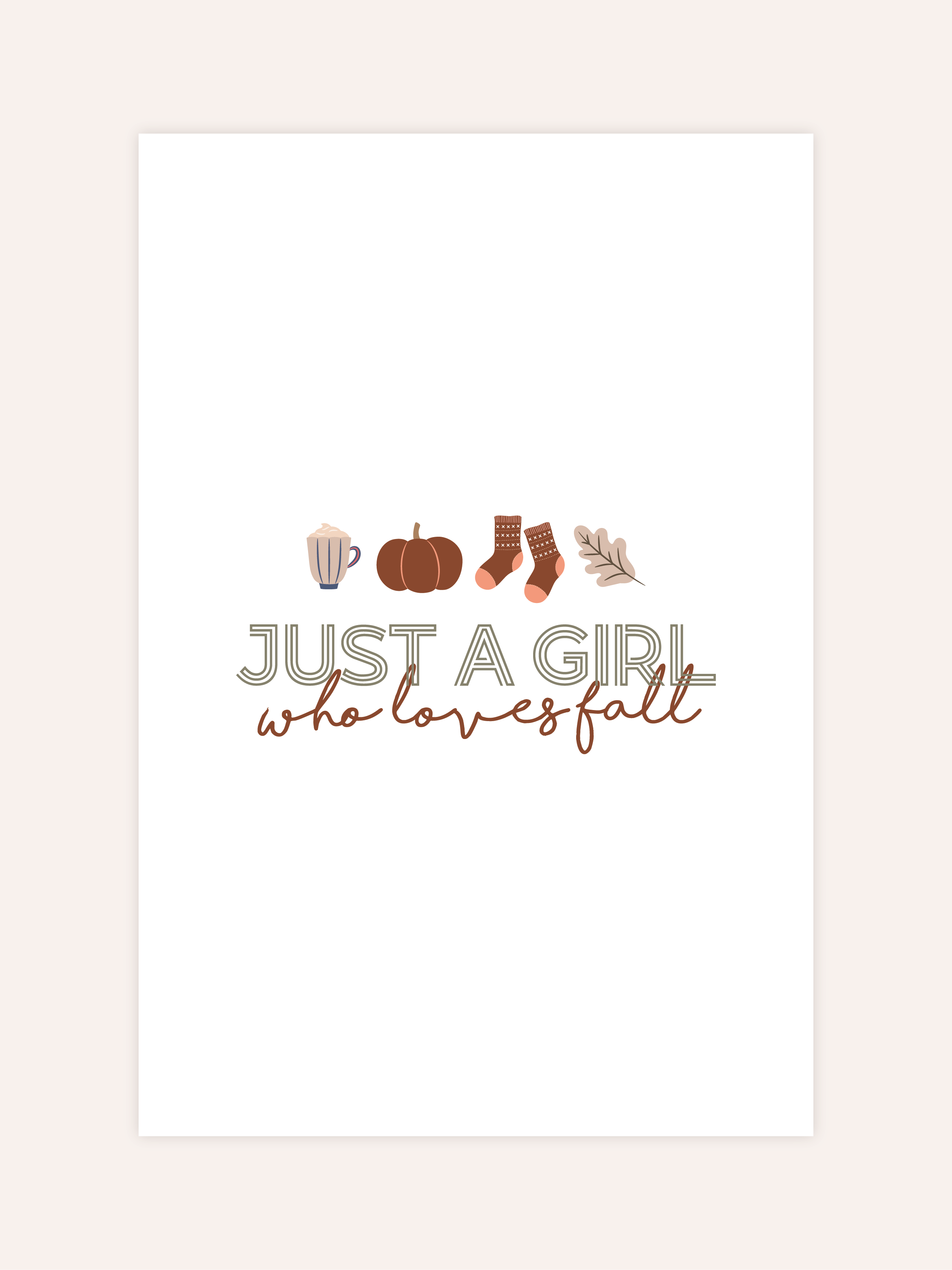Just A Girl Who Loves Fall Poster