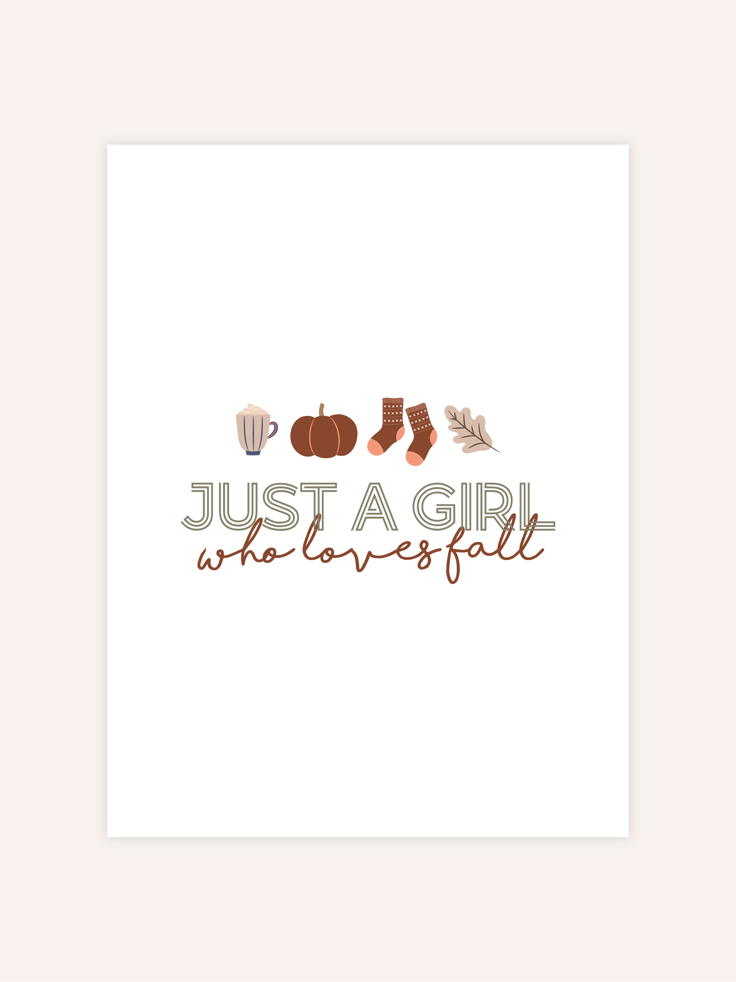 Just A Girl Who Loves Fall Poster