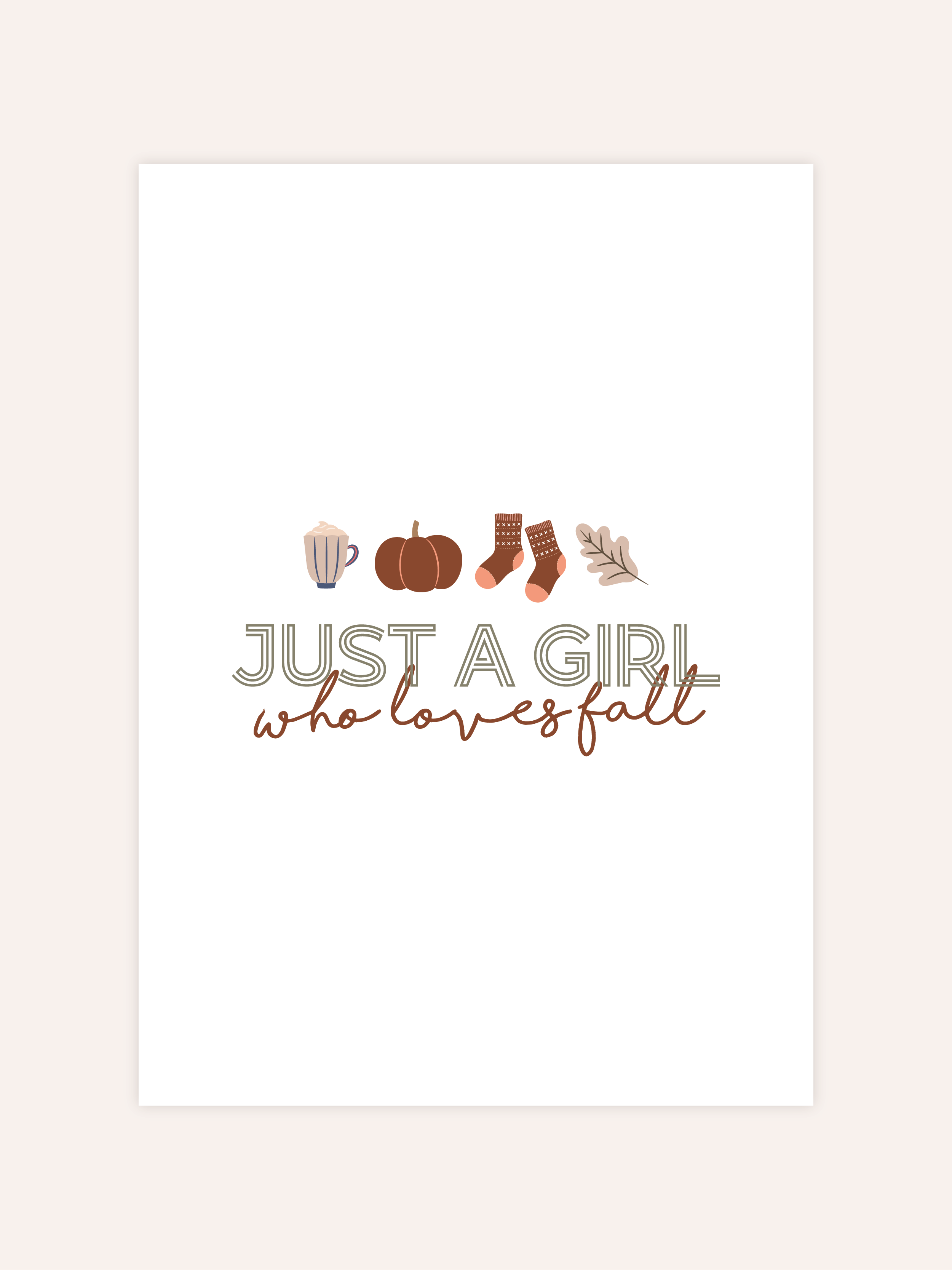 Just A Girl Who Loves Fall Poster