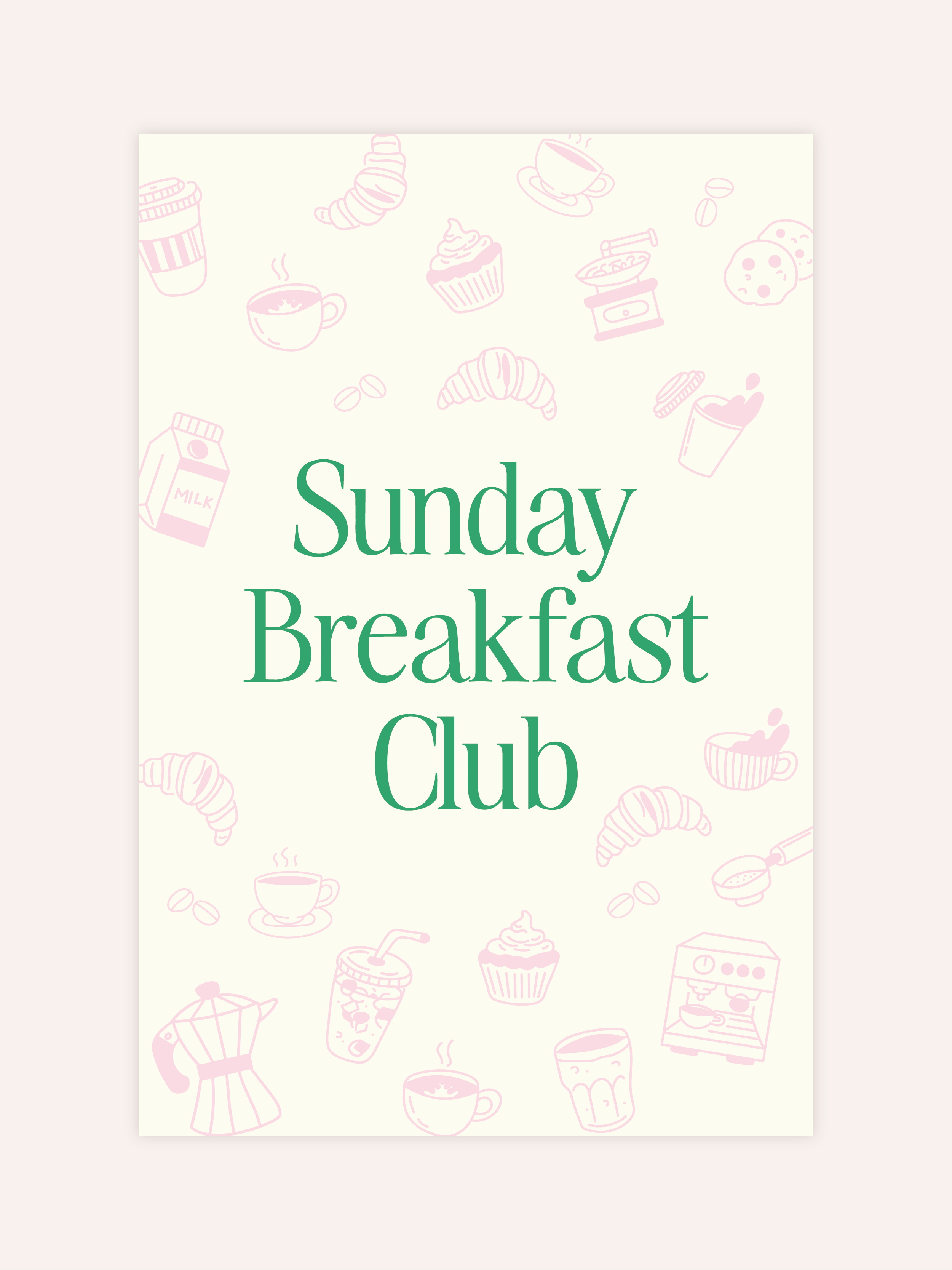 Sunday Breakfast Club Poster