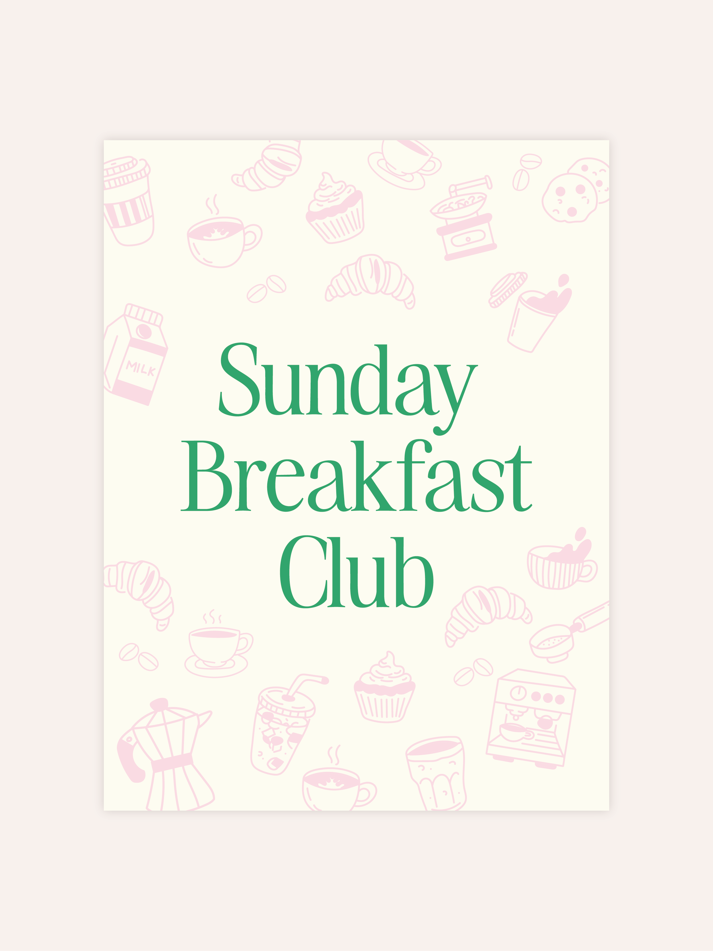 Sunday Breakfast Club Poster