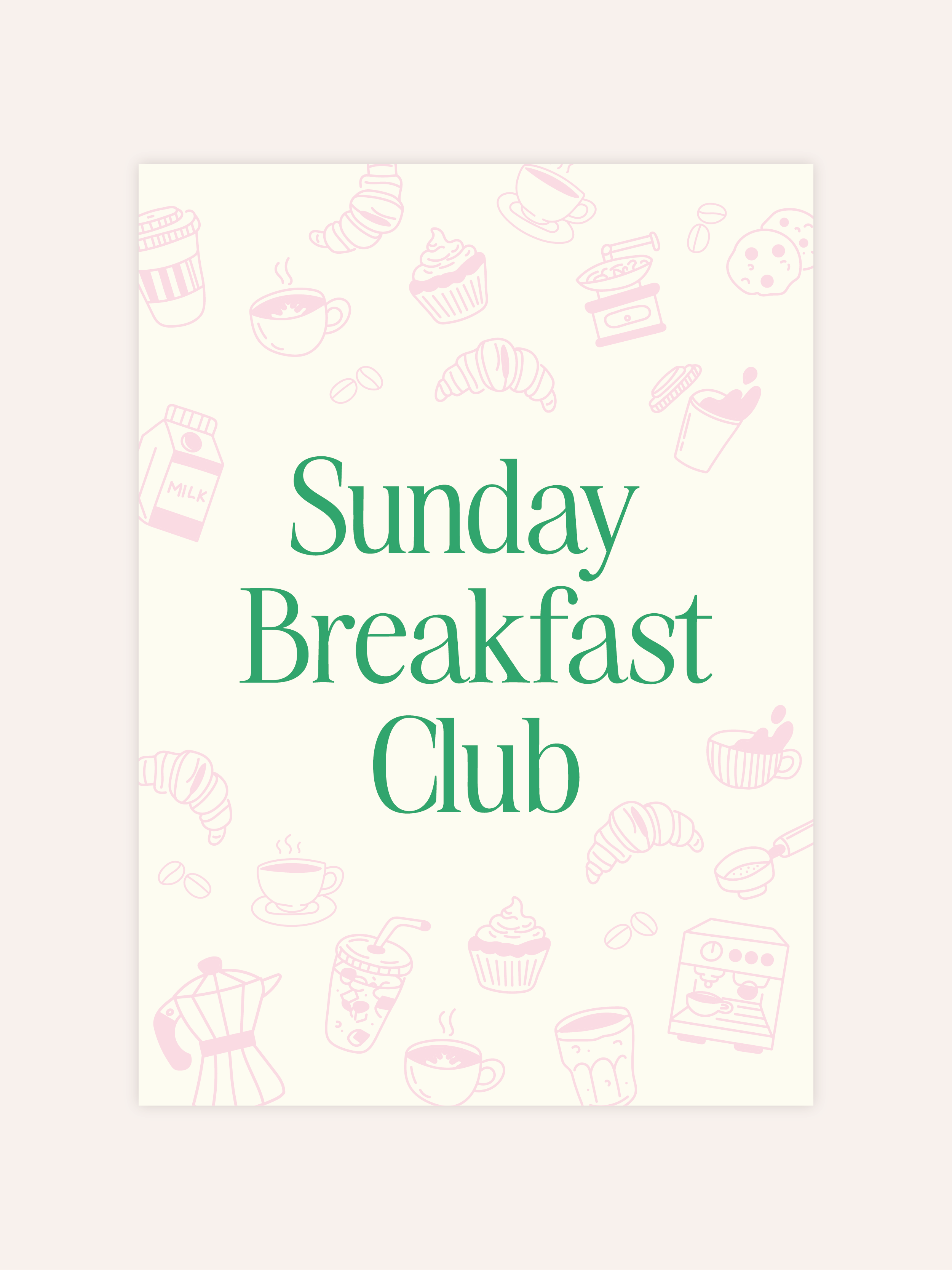 Sunday Breakfast Club Poster