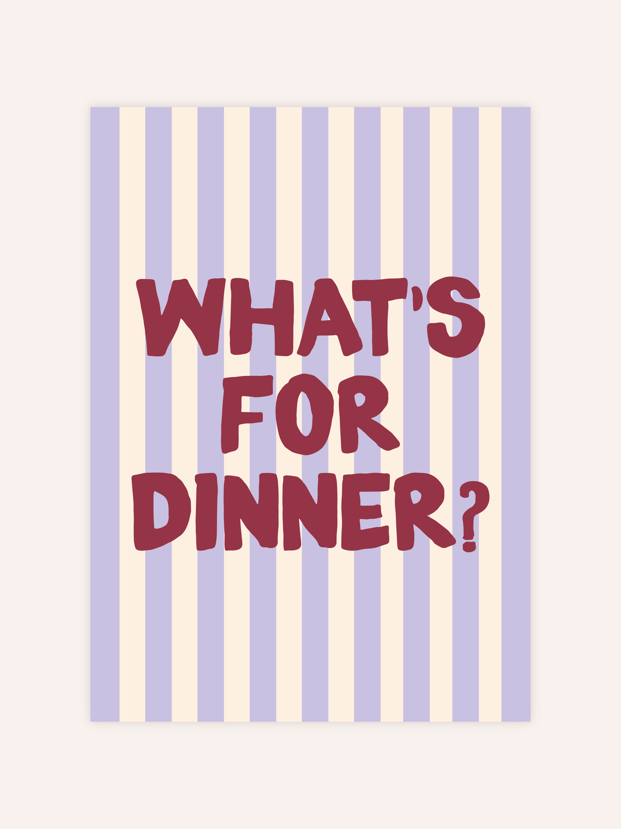 What's For Dinner Poster