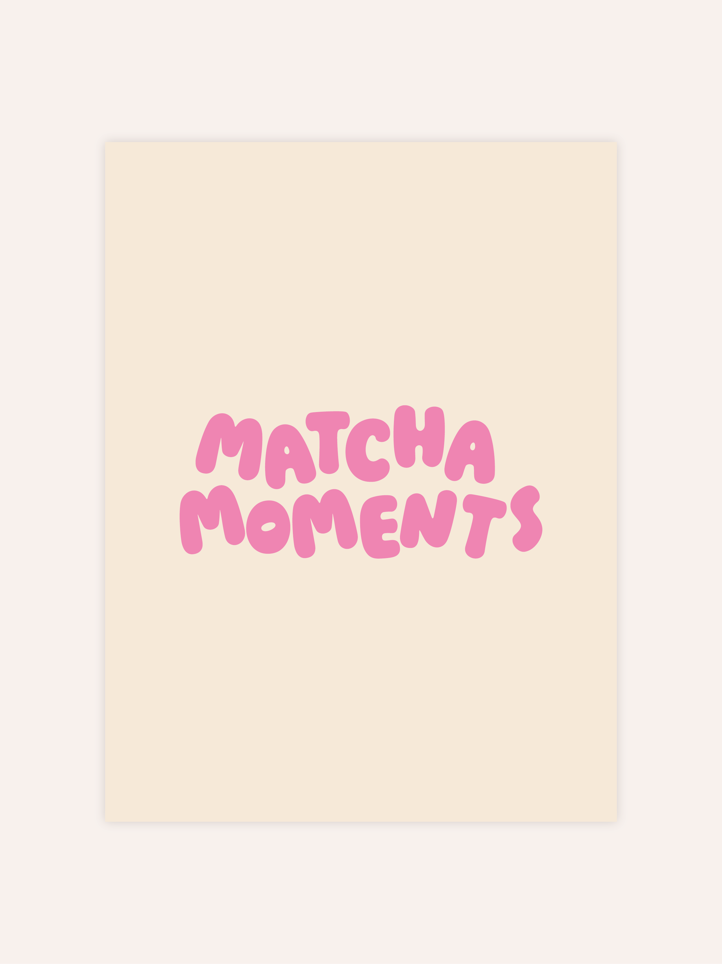 Matcha Moments Beige Poster
