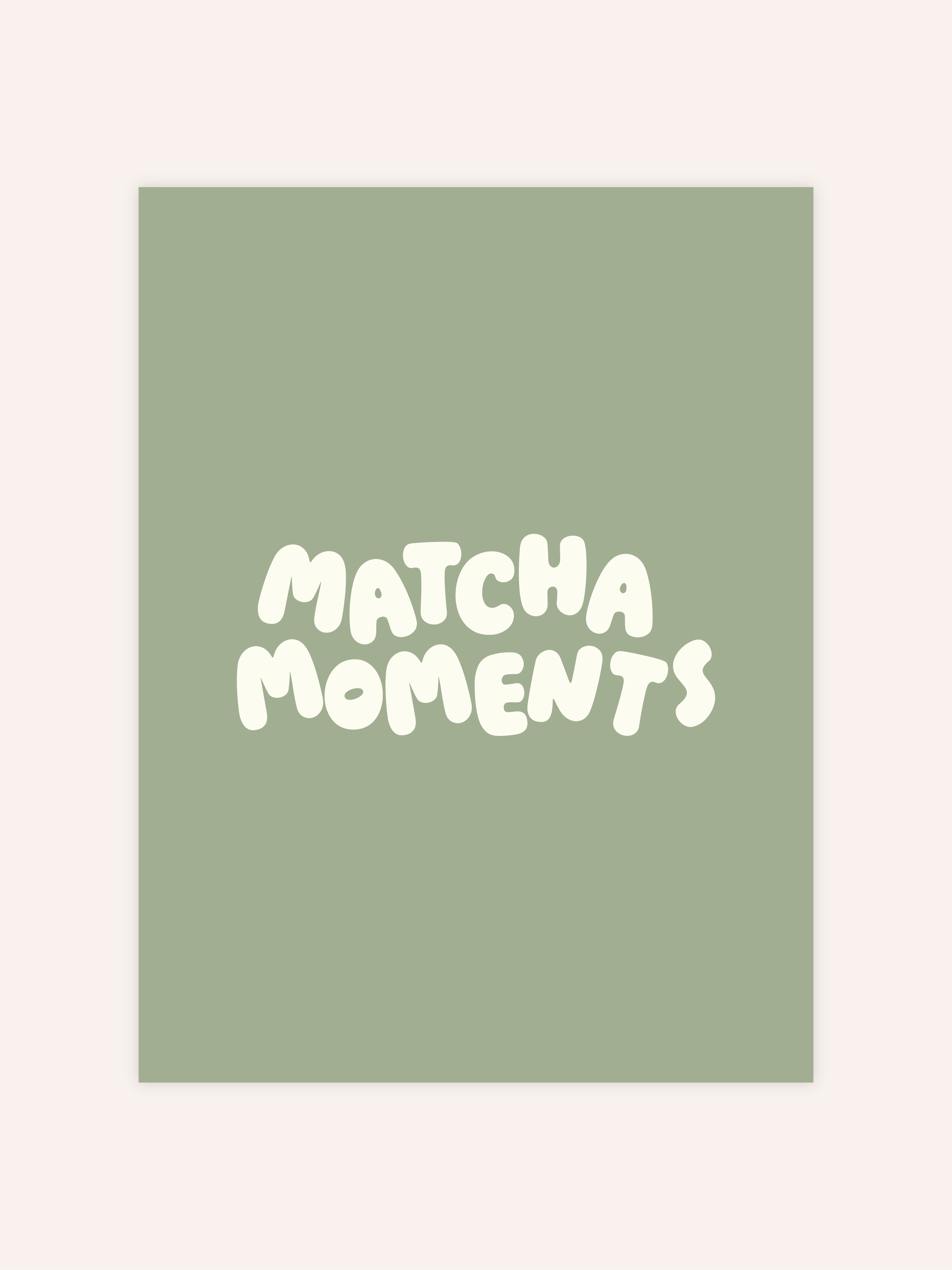 Matcha Moments Grün Poster