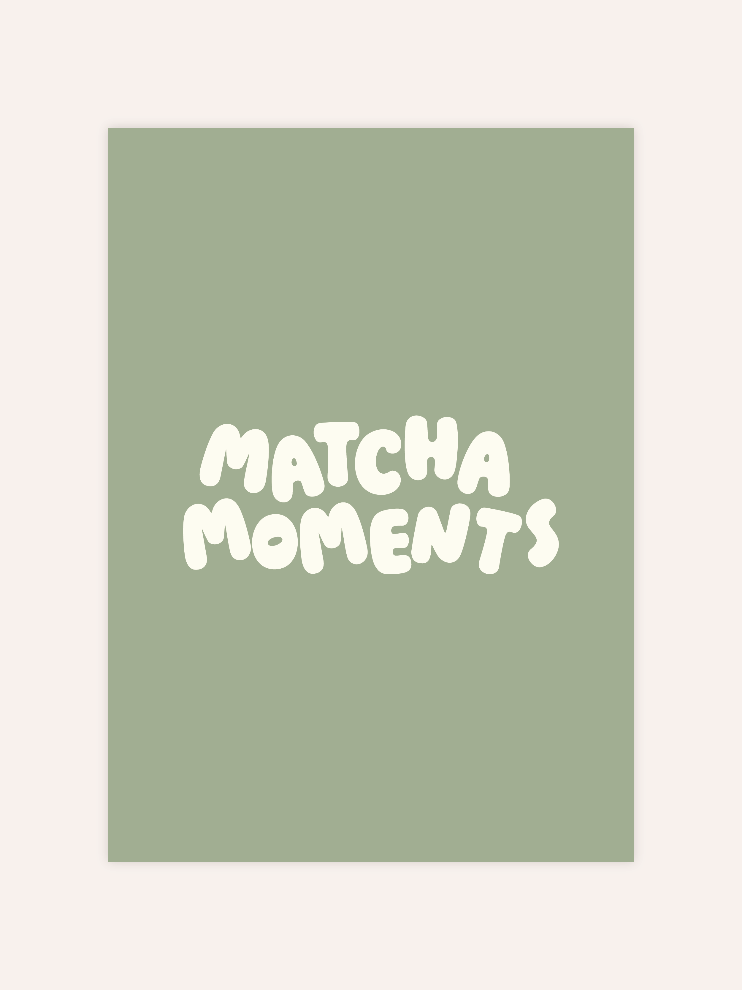 Matcha Moments Grün Poster