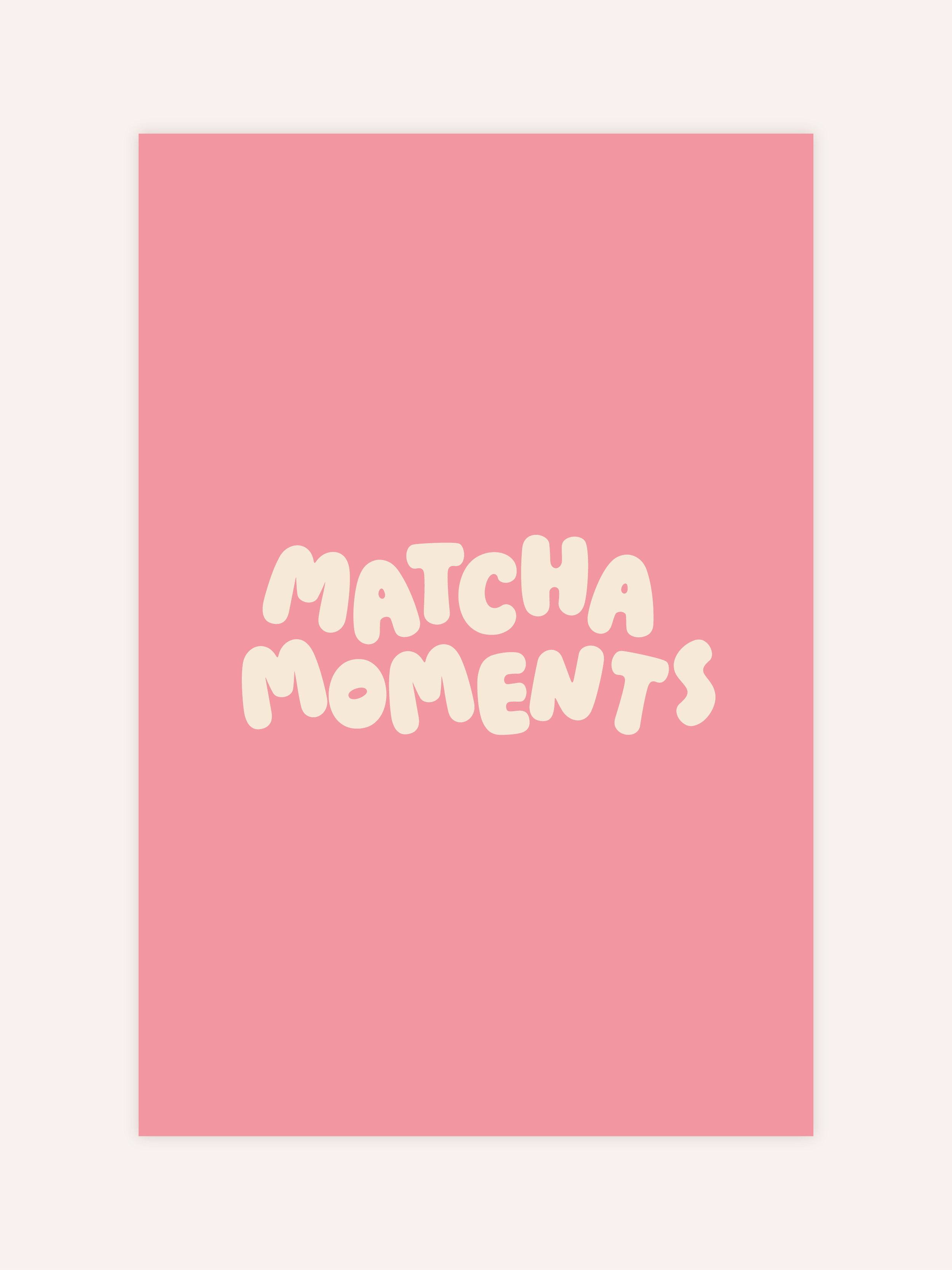 Matcha Moments Pink Poster