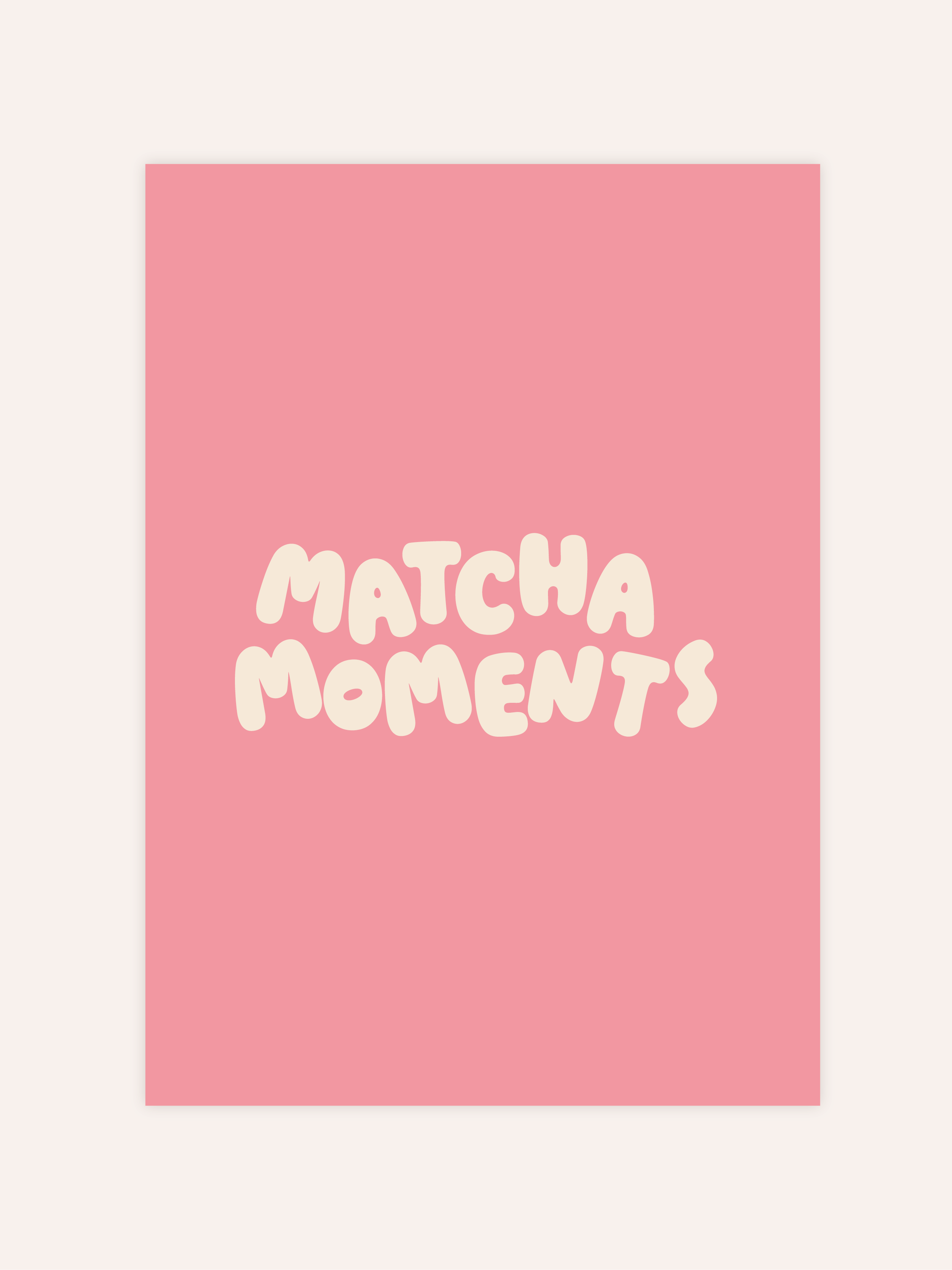 Matcha Moments Pink Poster