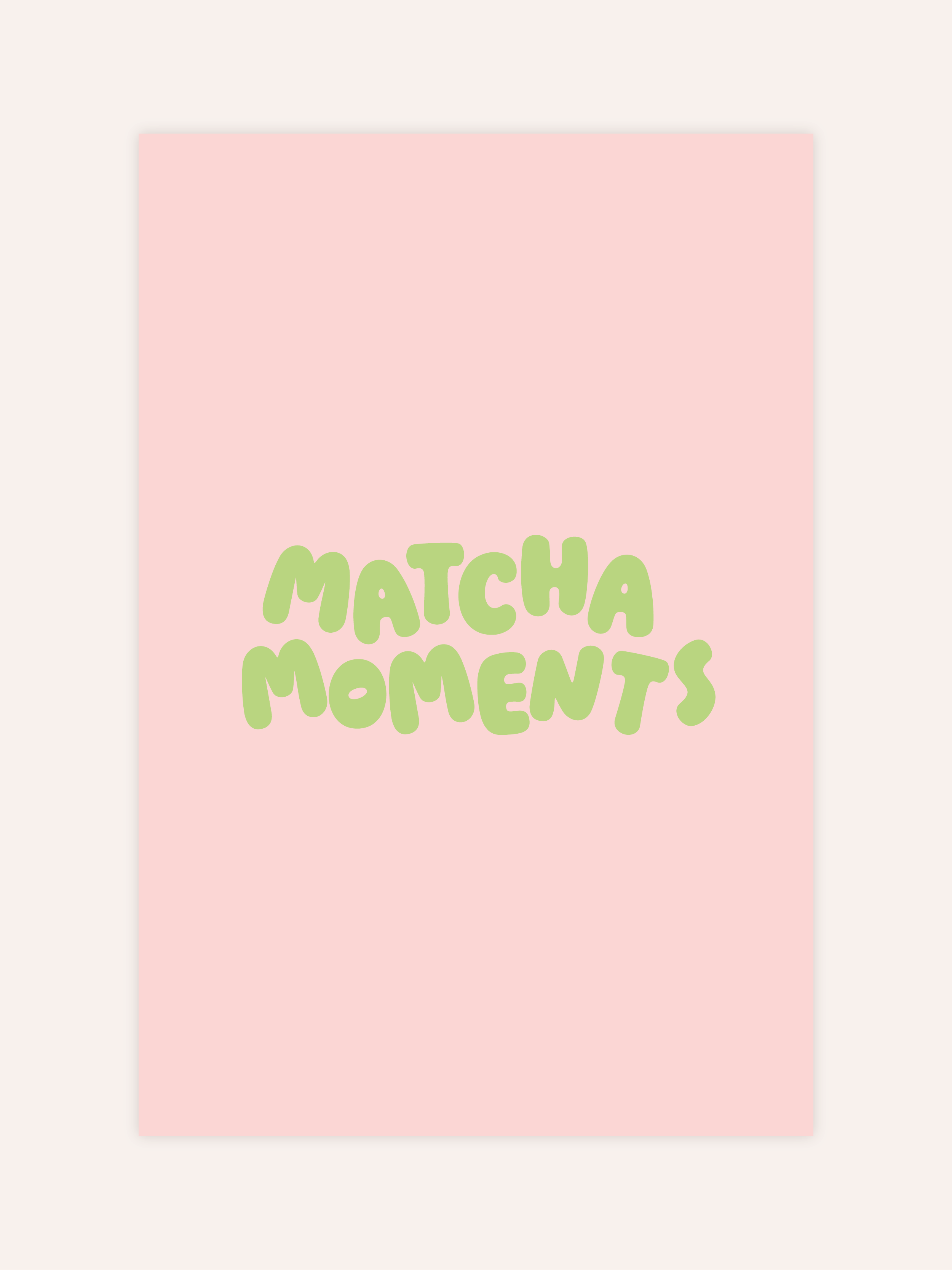 Matcha Moments Rosa Poster