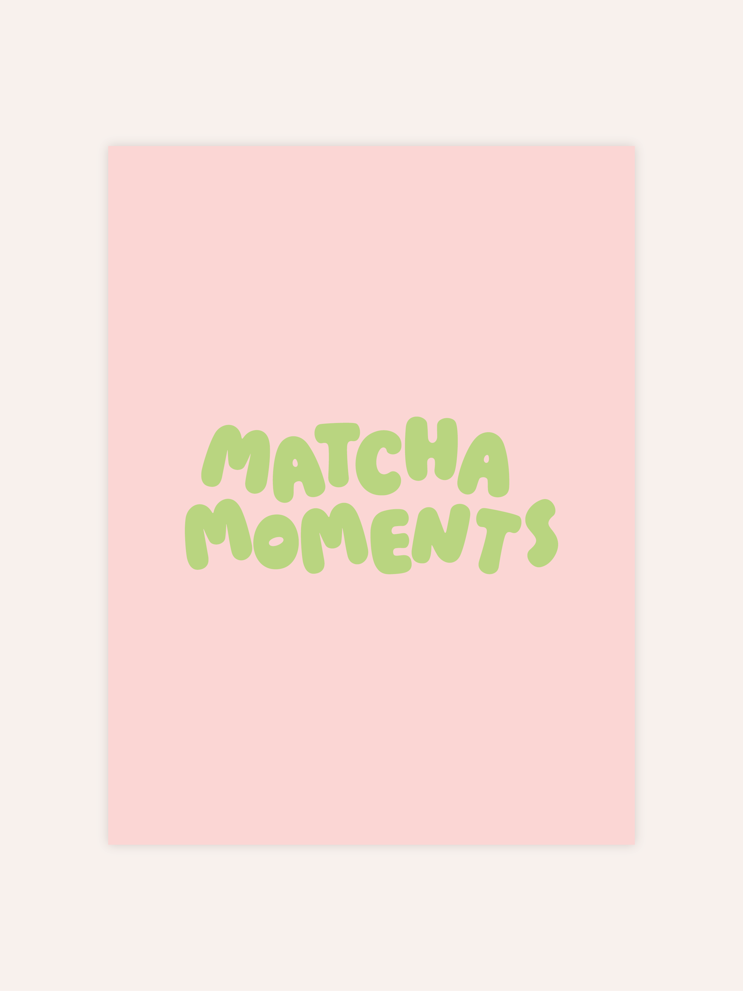 Matcha Moments Rosa Poster