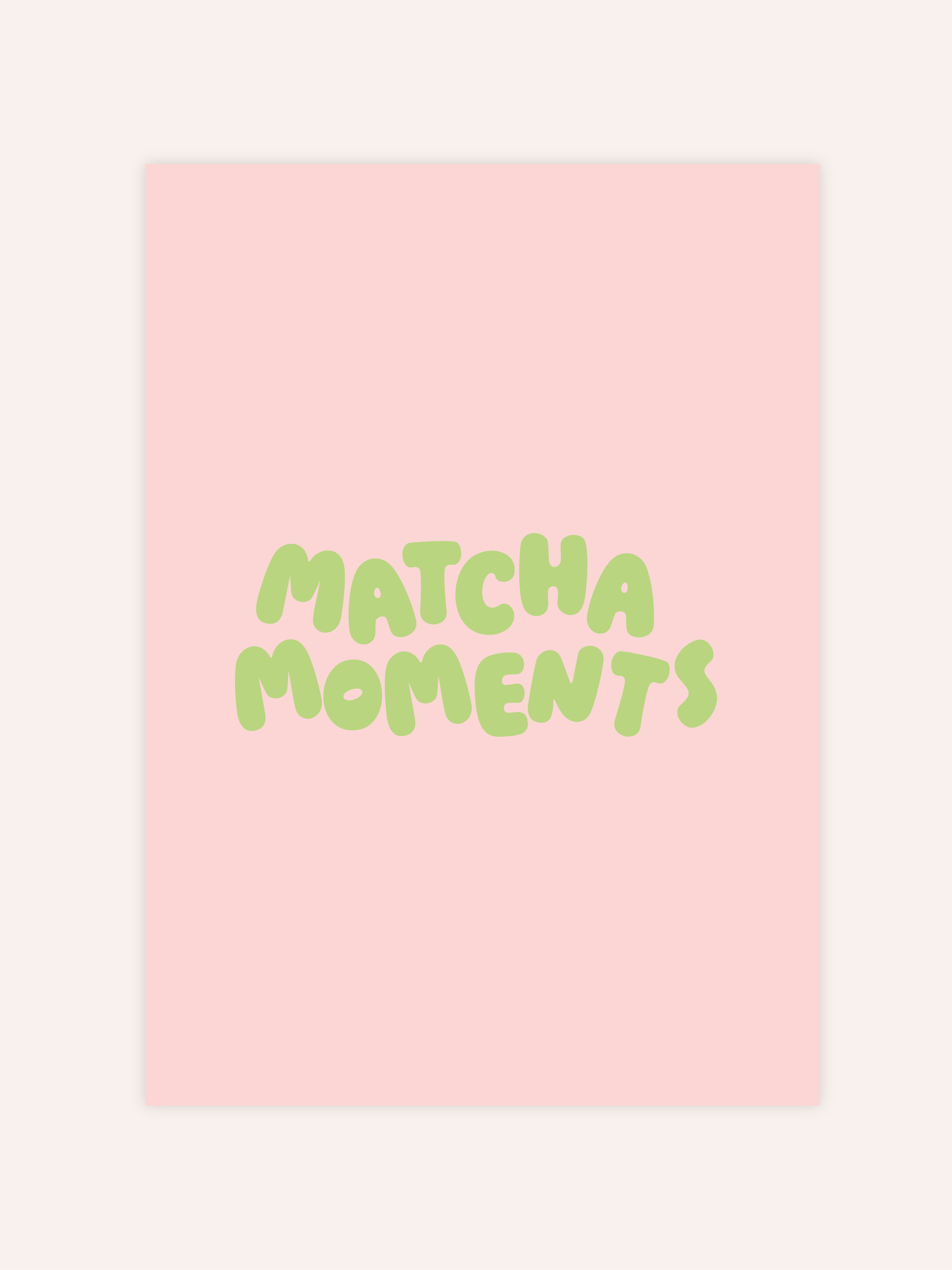 Matcha Moments Rosa Poster