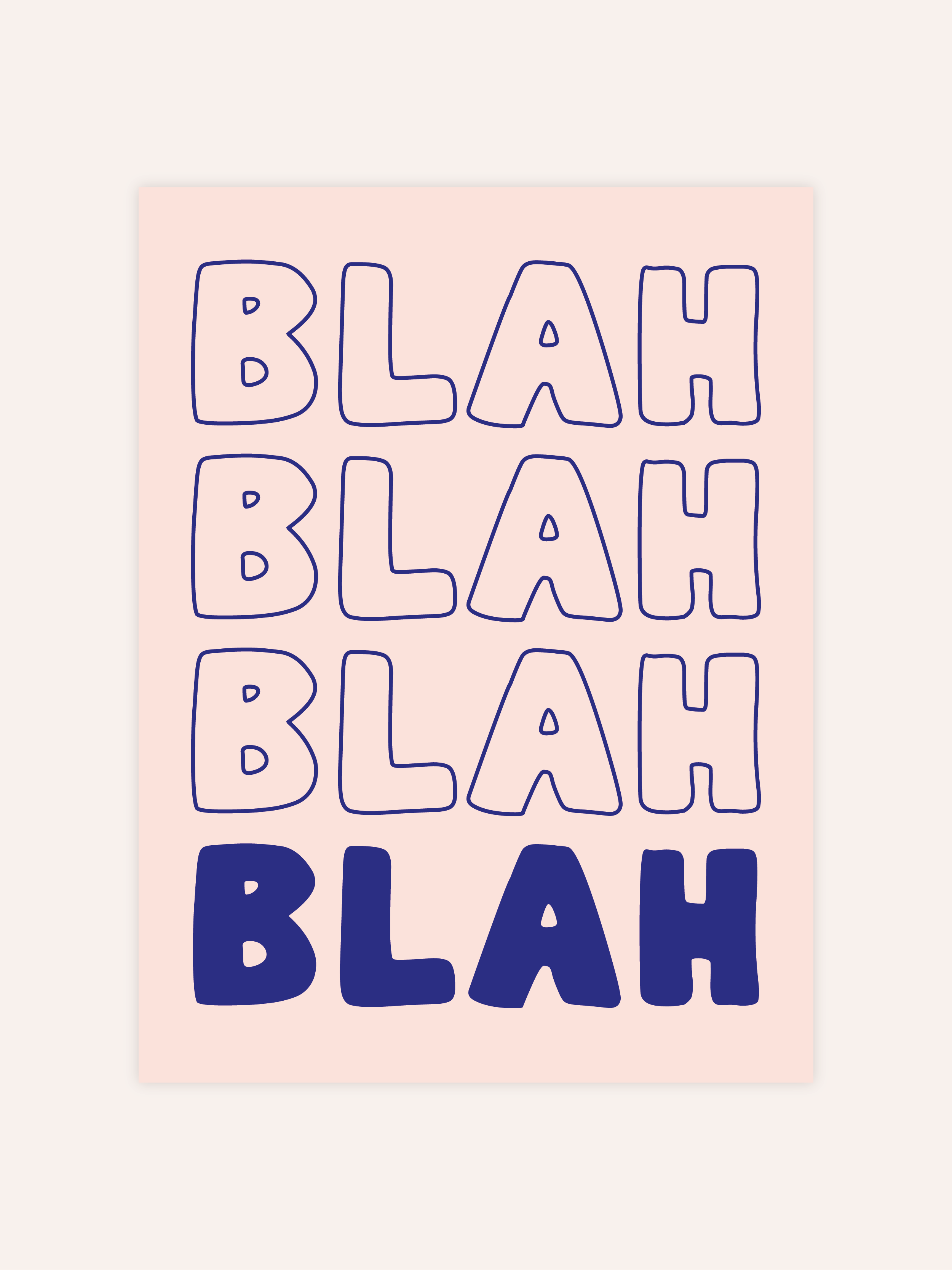Blah Blah Blah Poster