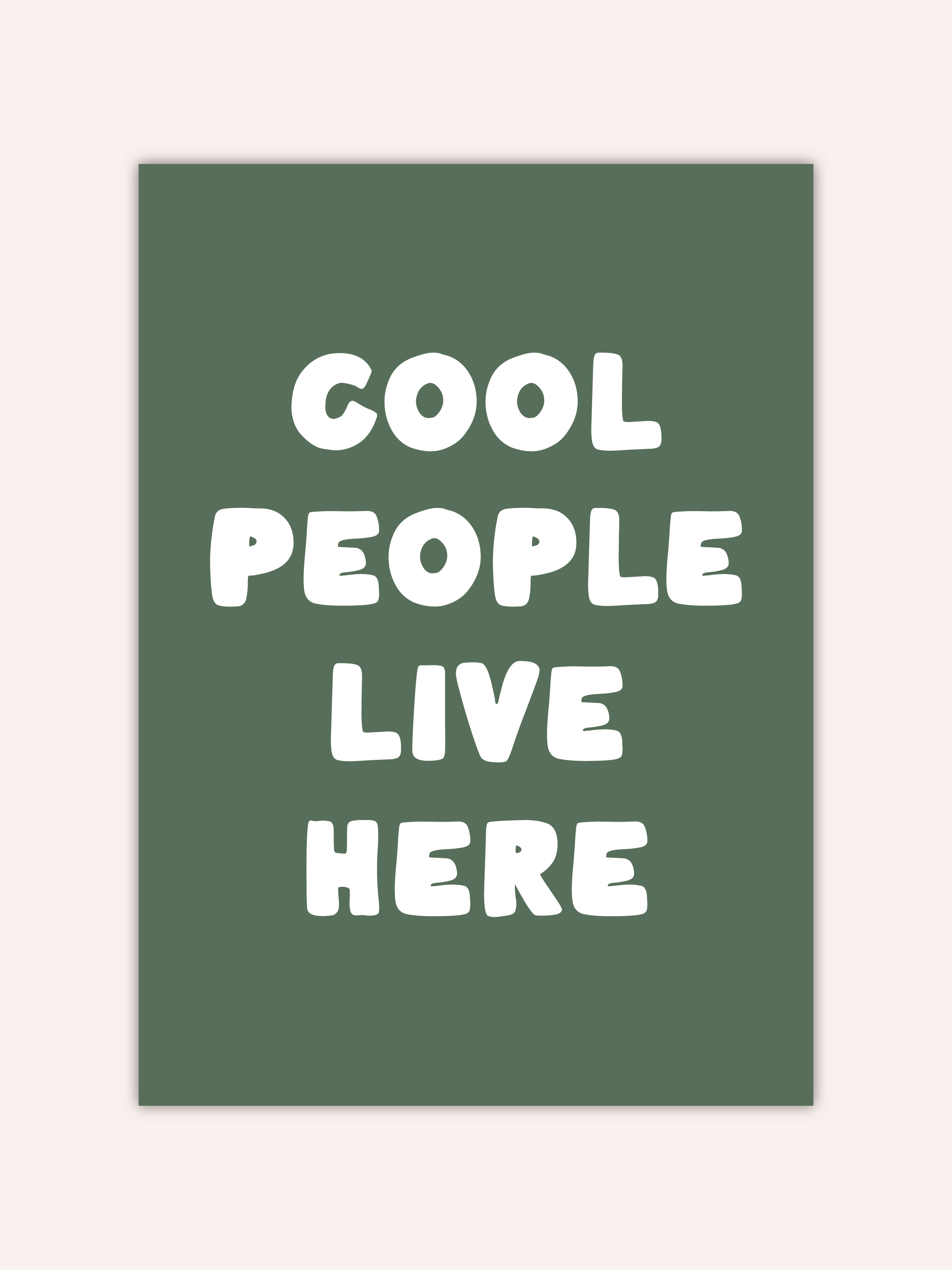 Cool People Live Here Poster