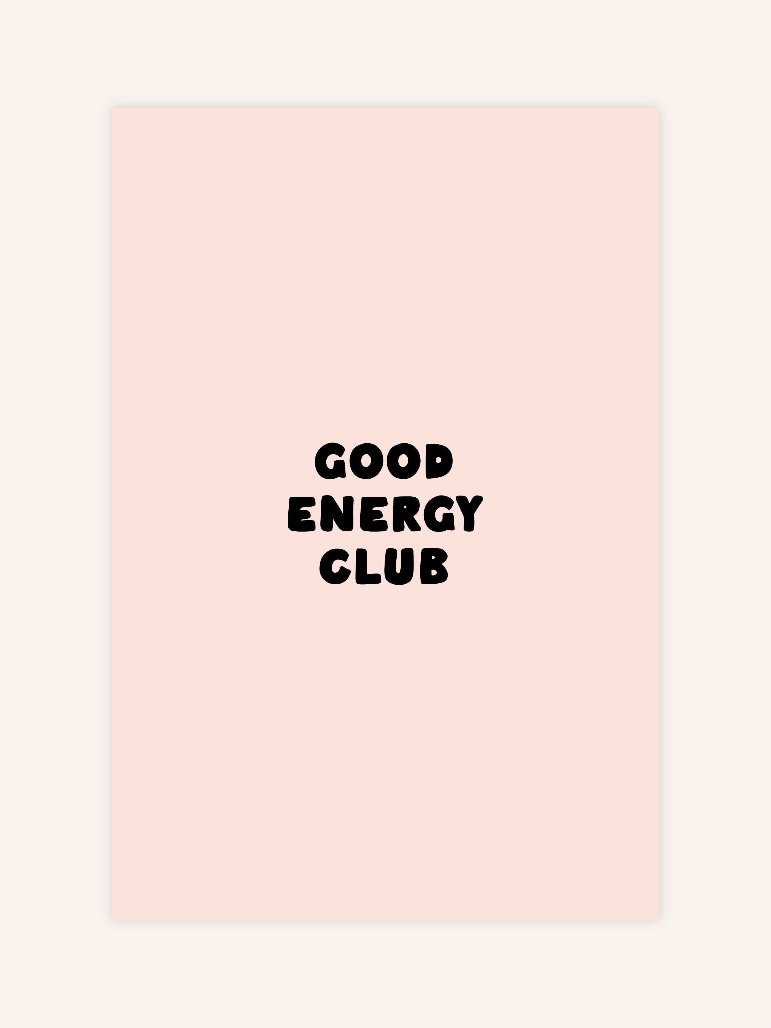 Good Energy Club Poster
