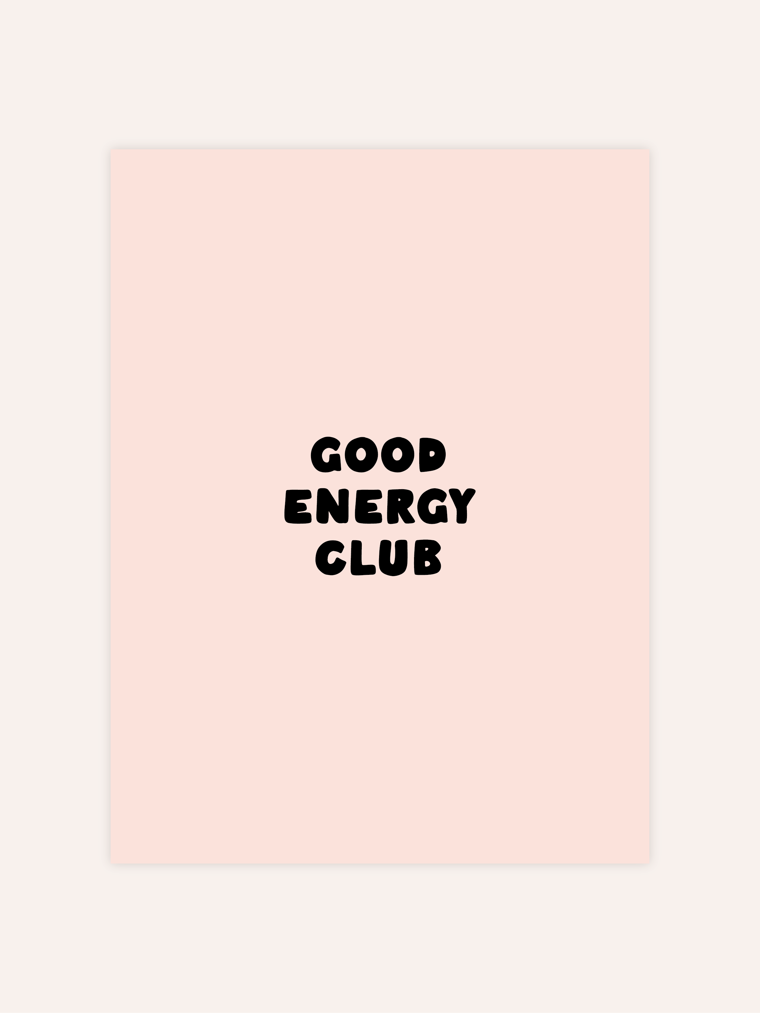 Good Energy Club Poster
