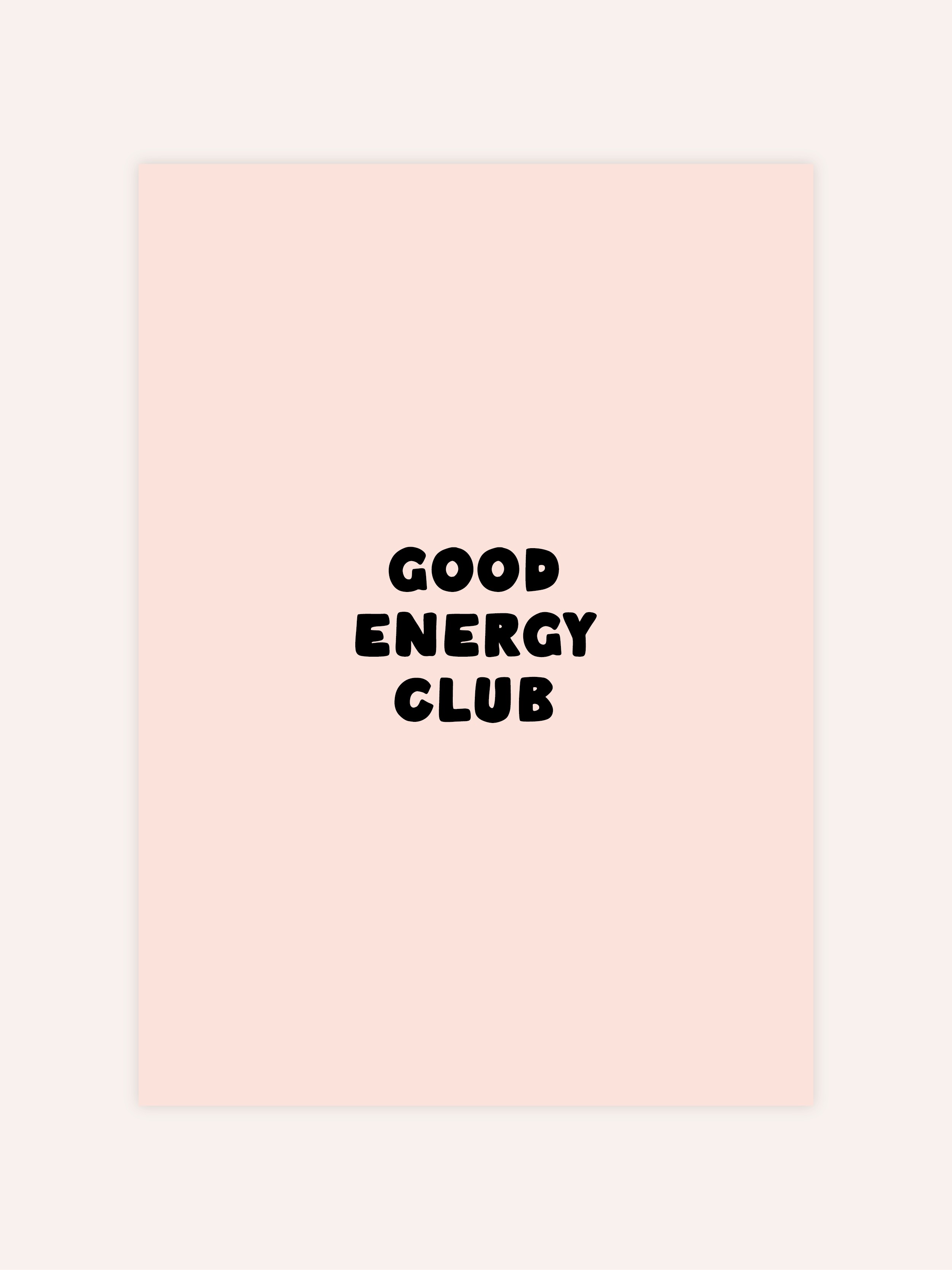 Good Energy Club Poster