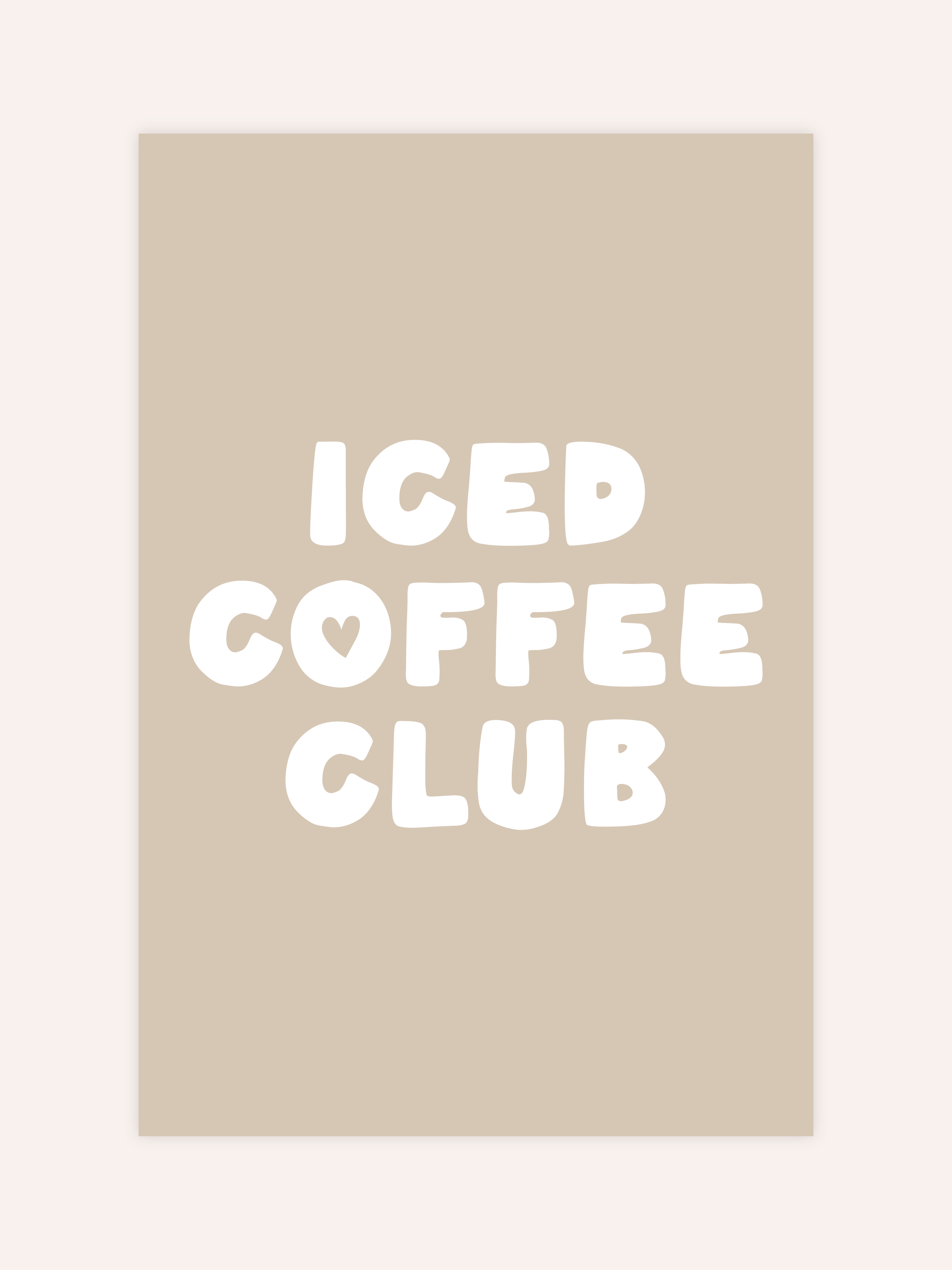 Iced Coffee Club Poster