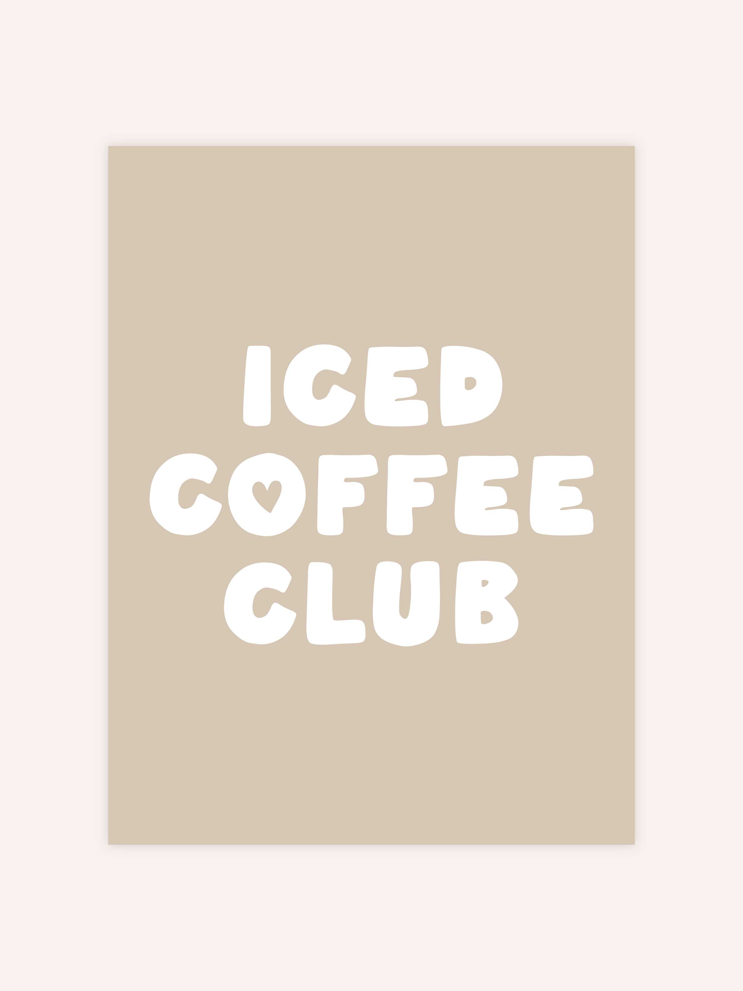 Iced Coffee Club Poster