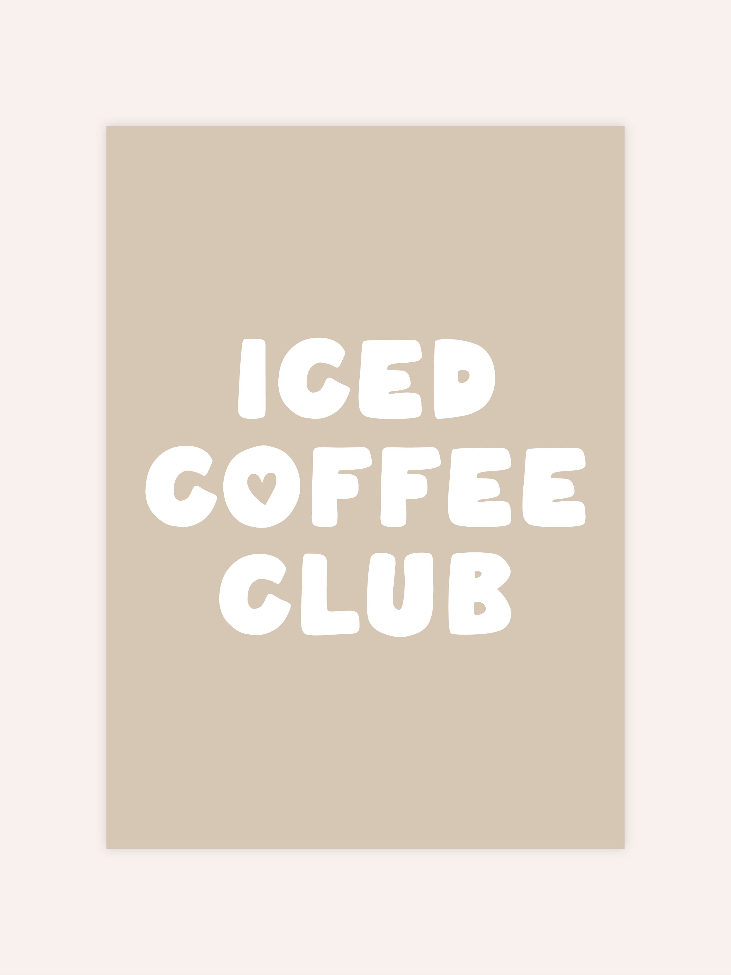 Iced Coffee Club Poster