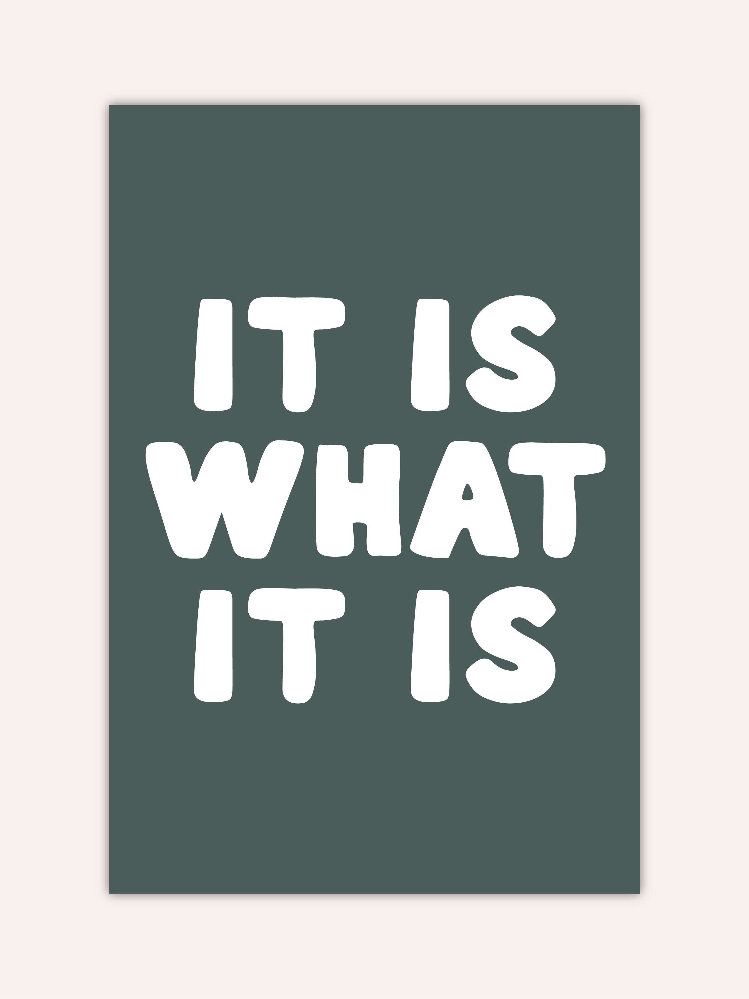 It Is What It Is Poster