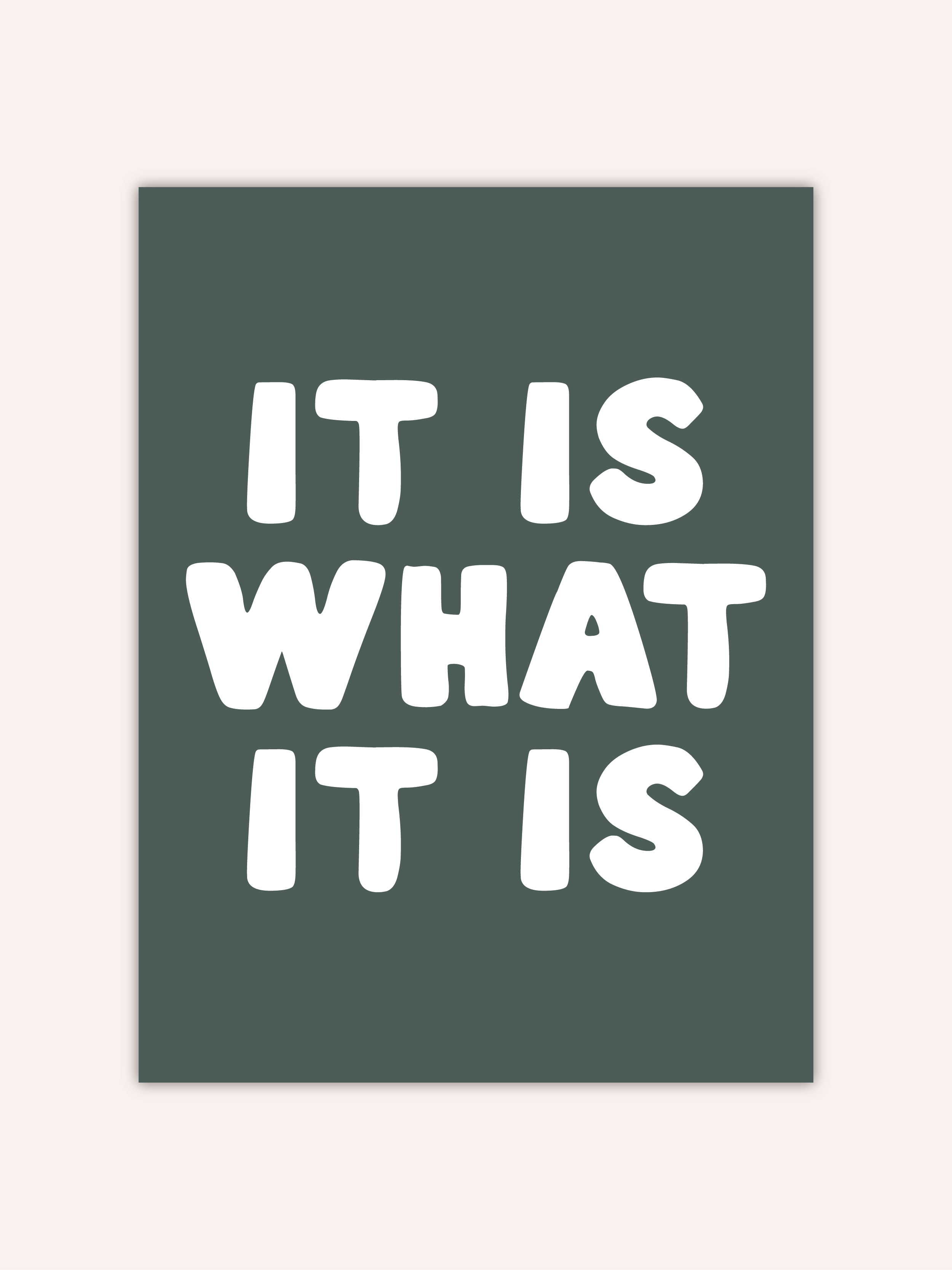 It Is What It Is Poster