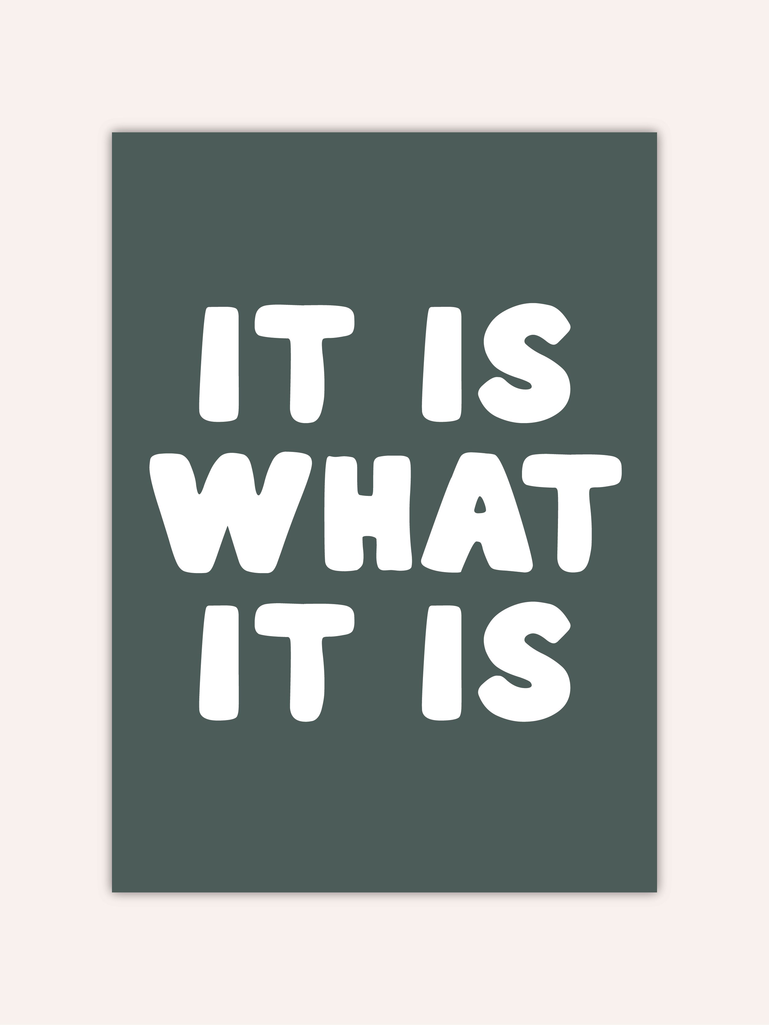 It Is What It Is Poster