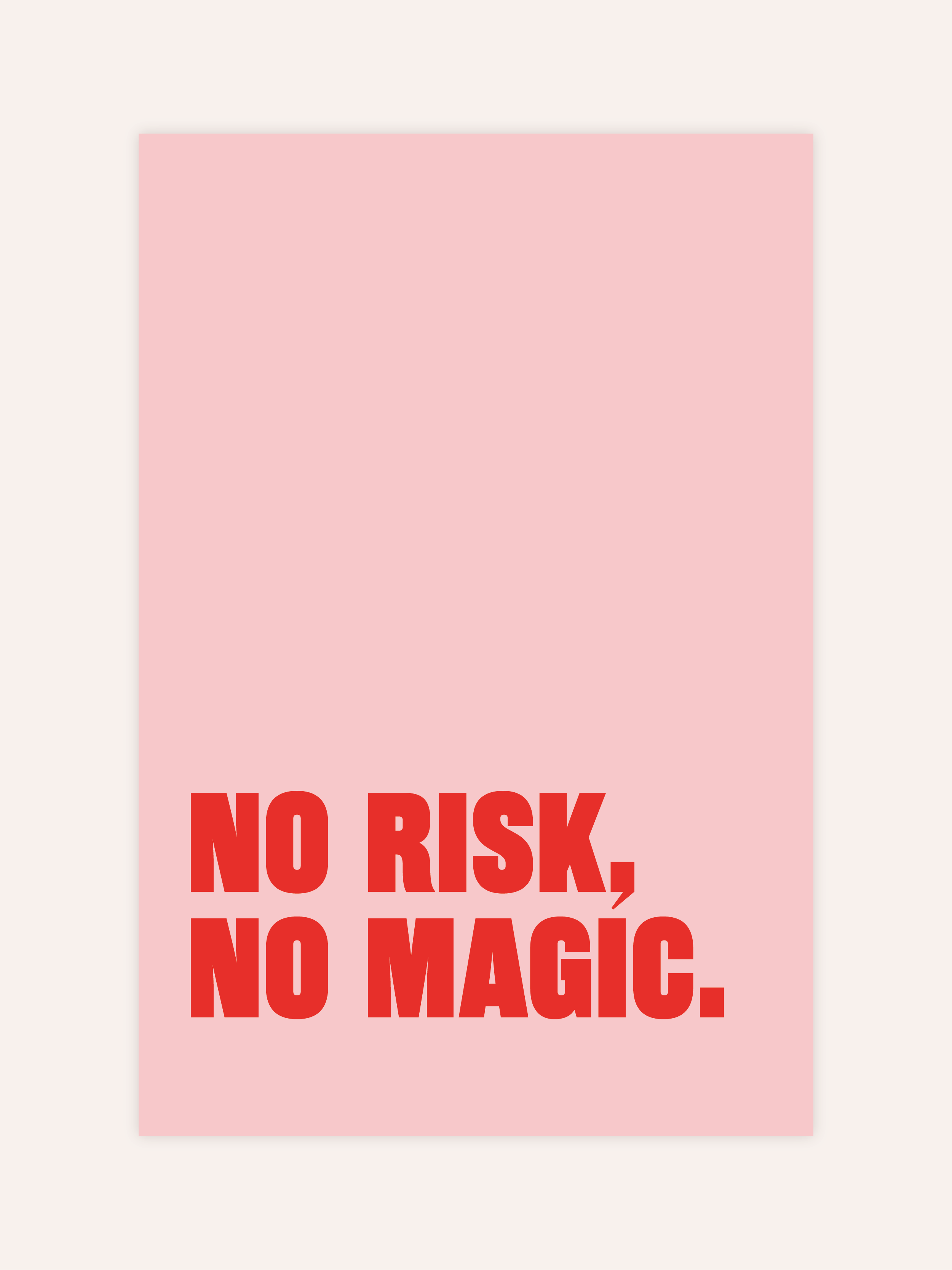 No Risk No Magic Poster