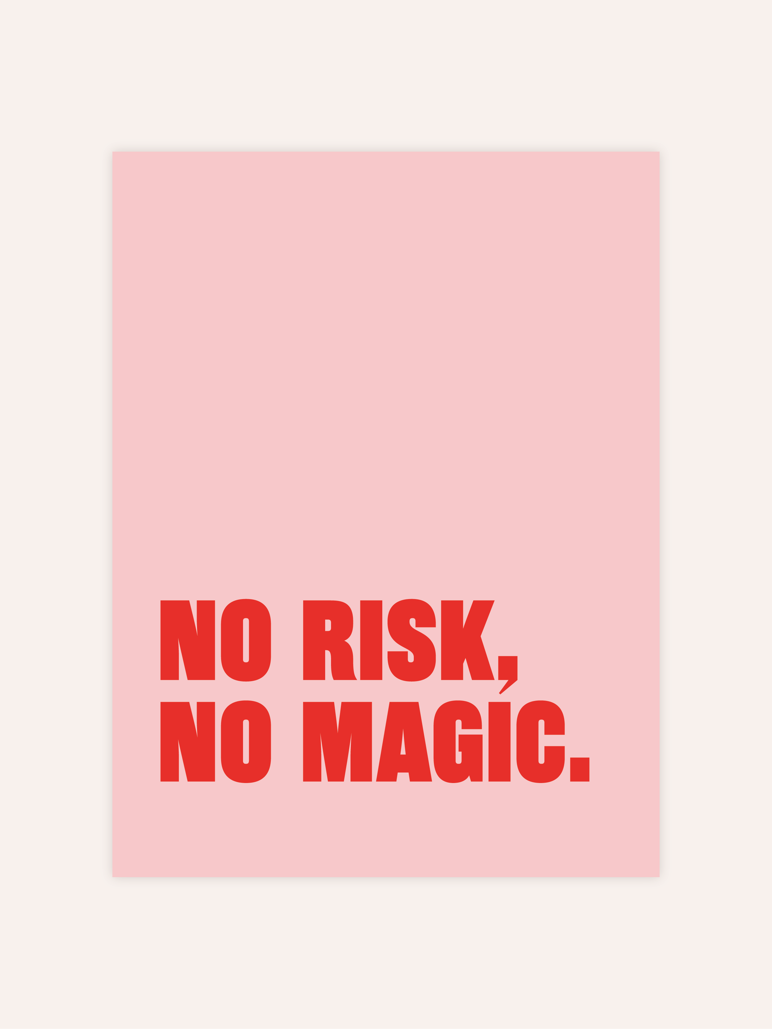 No Risk No Magic Poster
