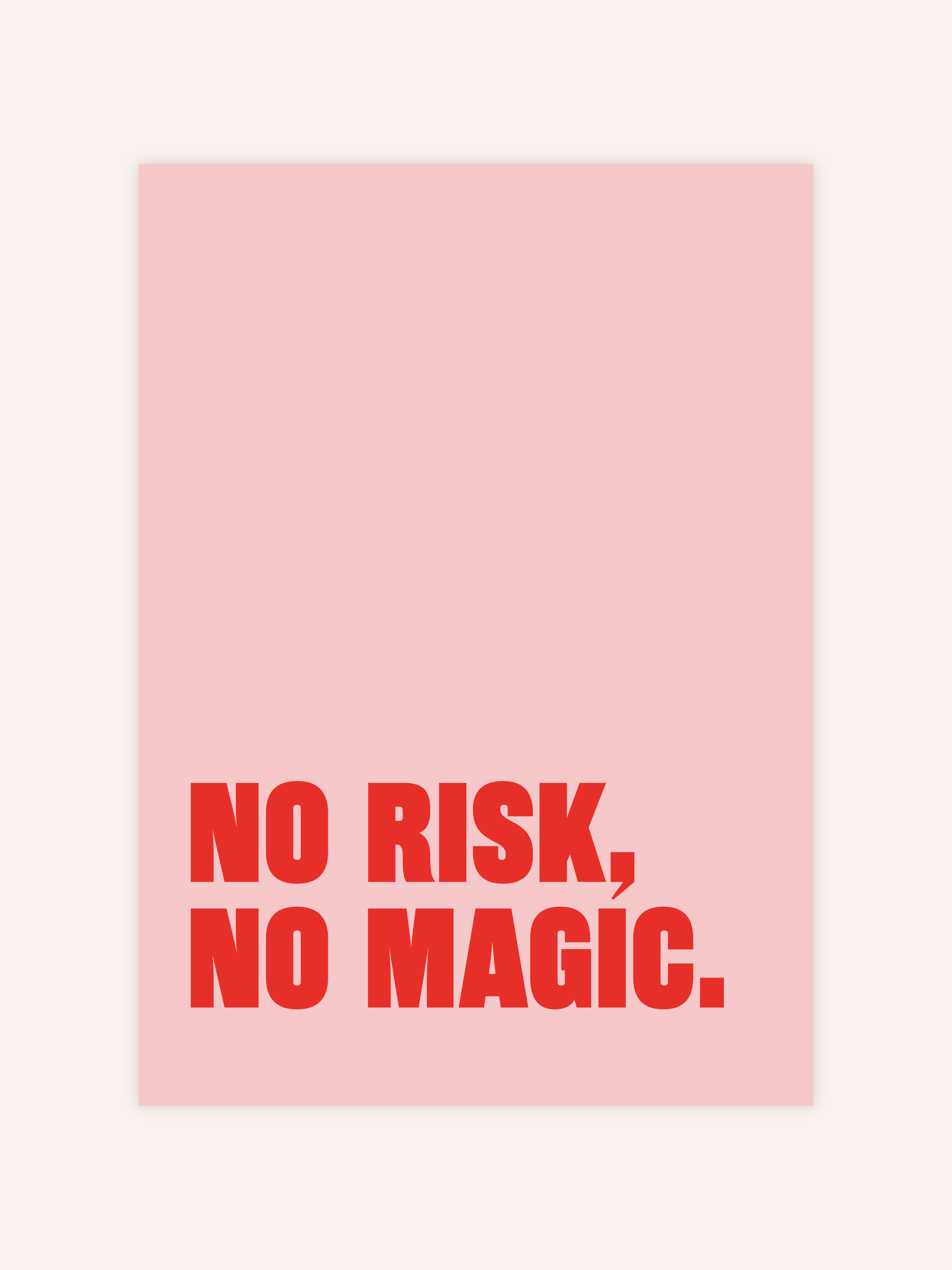 No Risk No Magic Poster