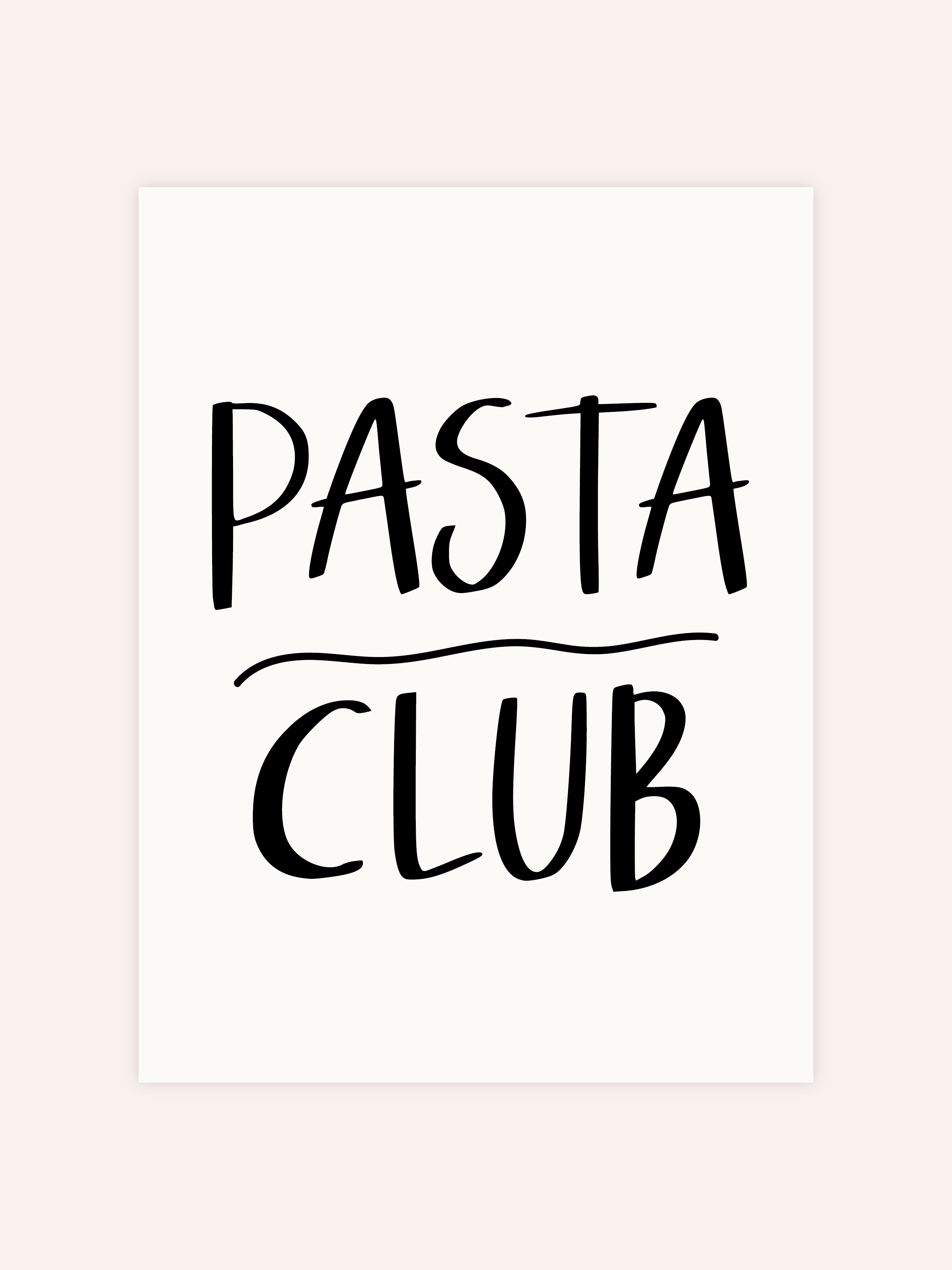 Pasta Club Poster