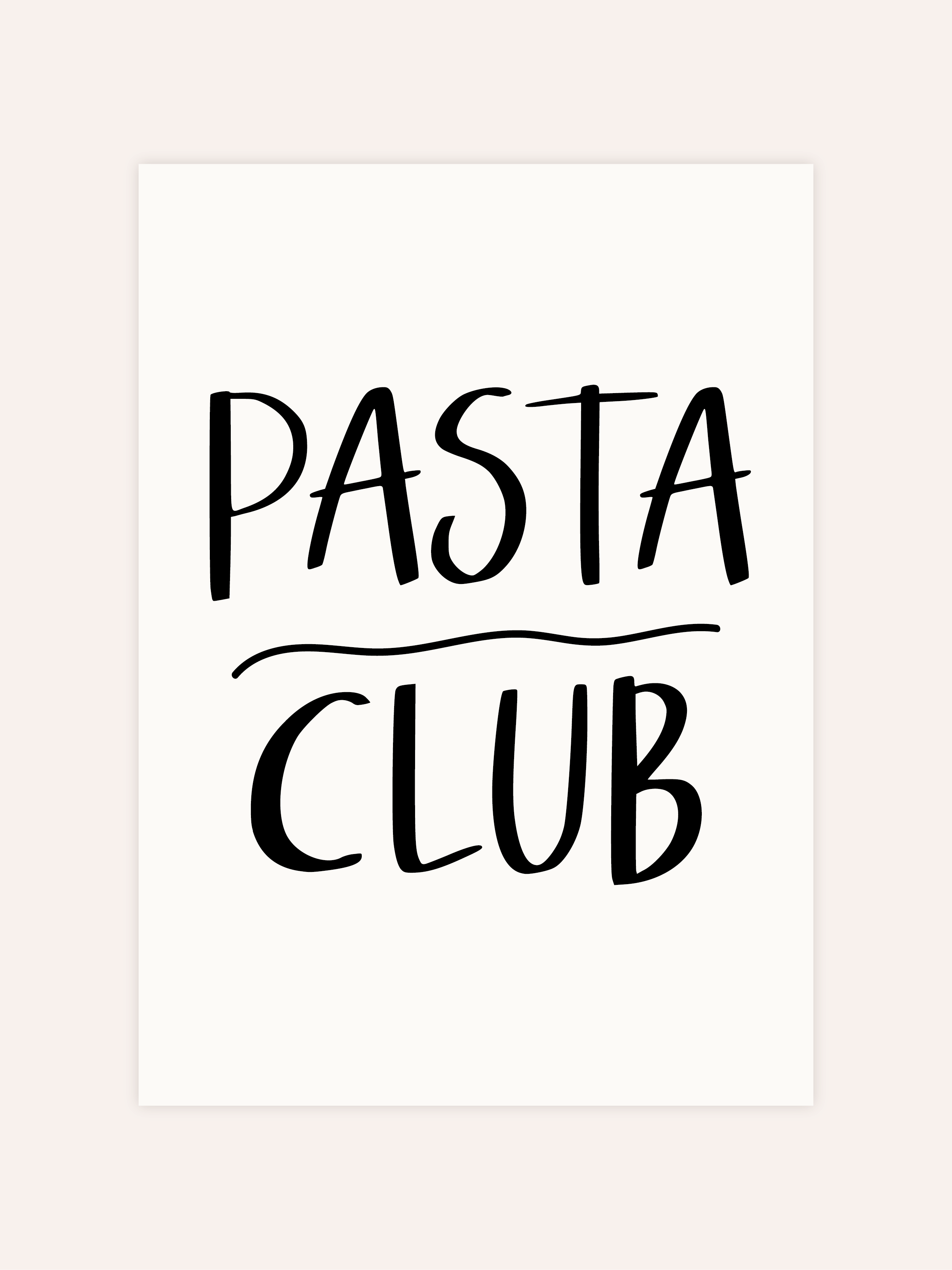 Pasta Club Poster