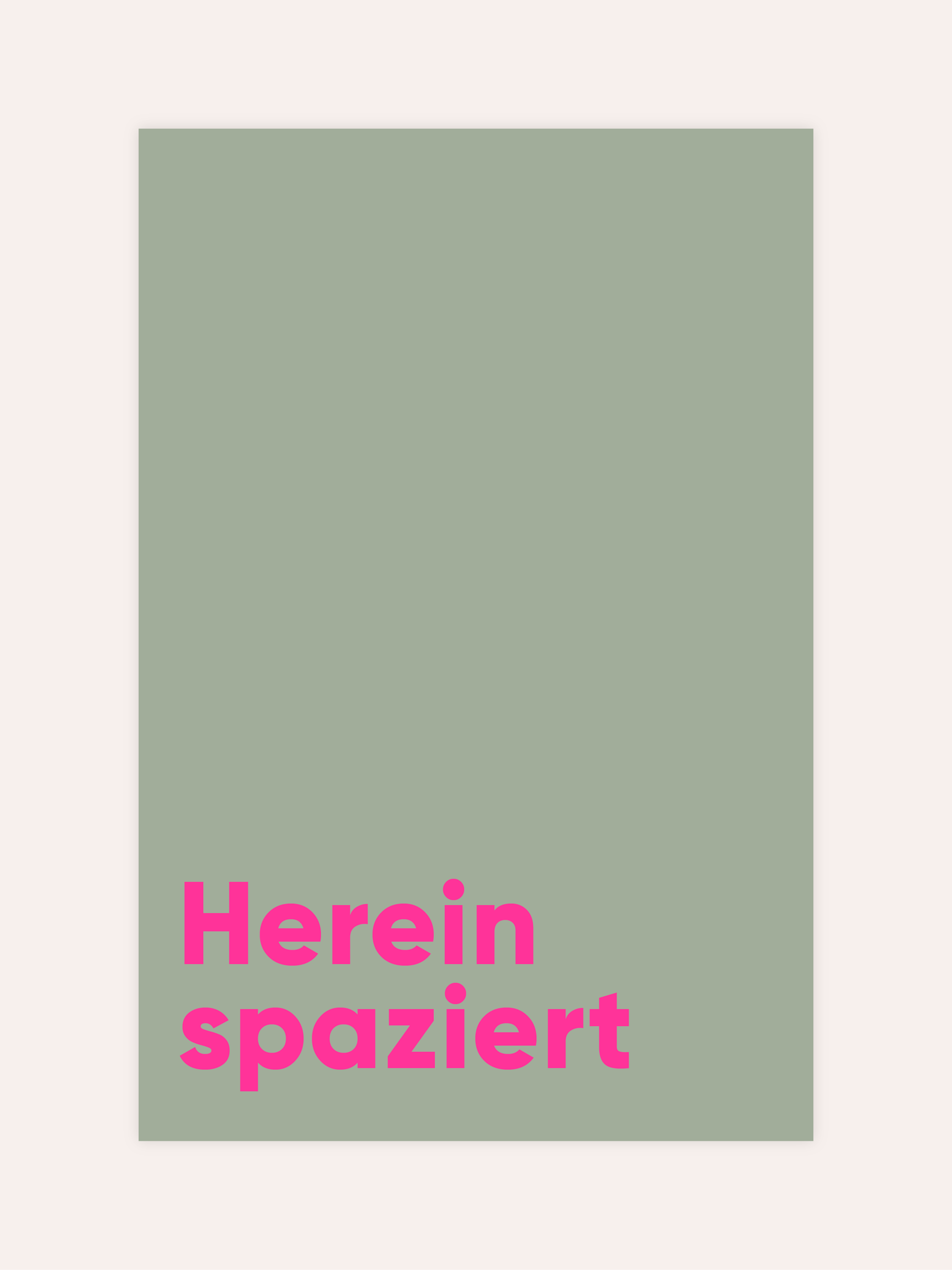 Herein Spaziert Neon Poster
